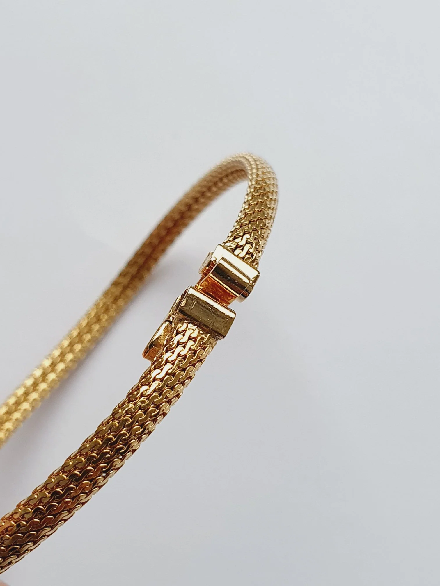 Vintage Gold Plated Mesh Bracelet - Image 3