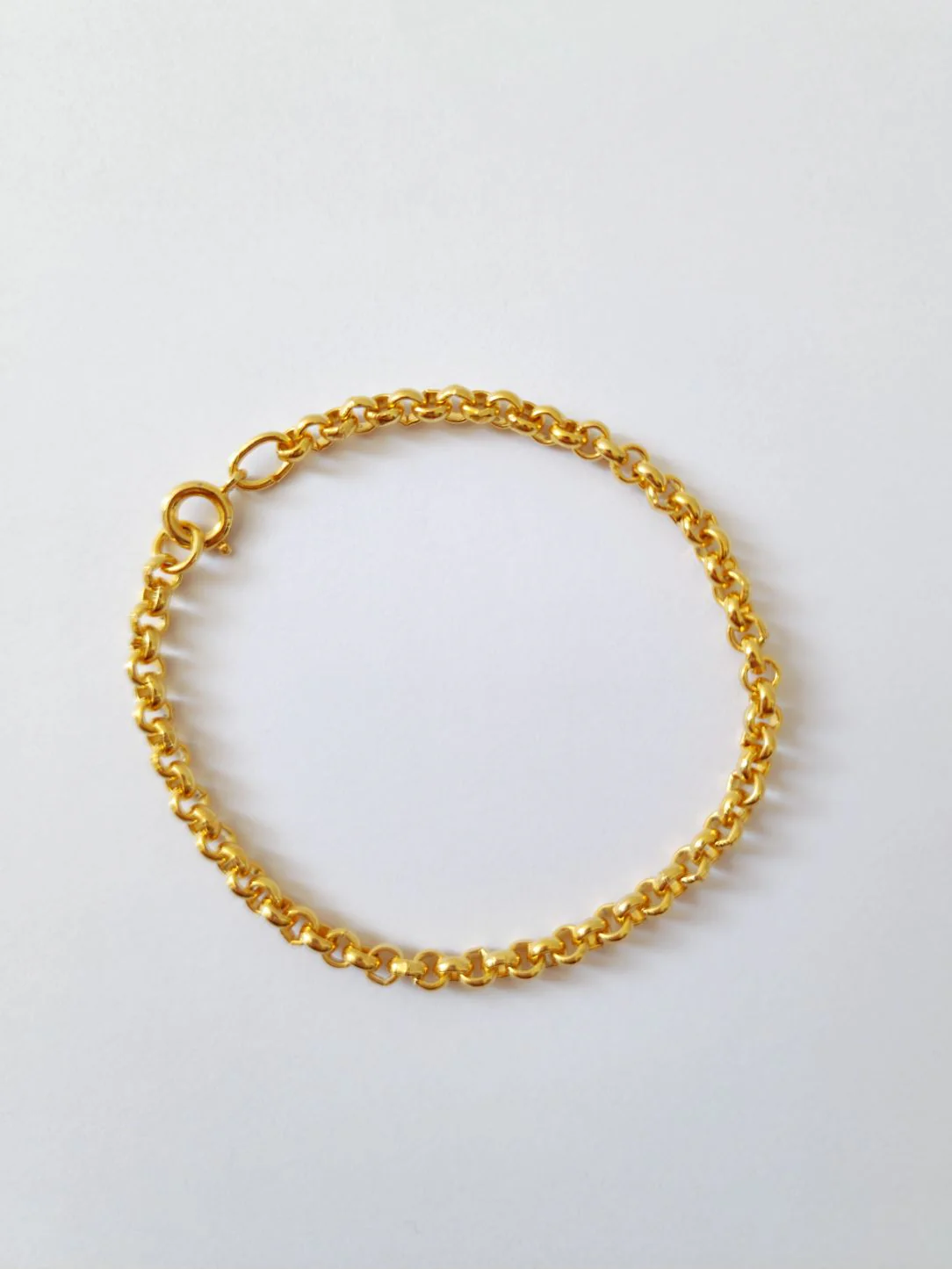 Vintage Gold Plated Micro Rolo Chain Bracelet - Image 3