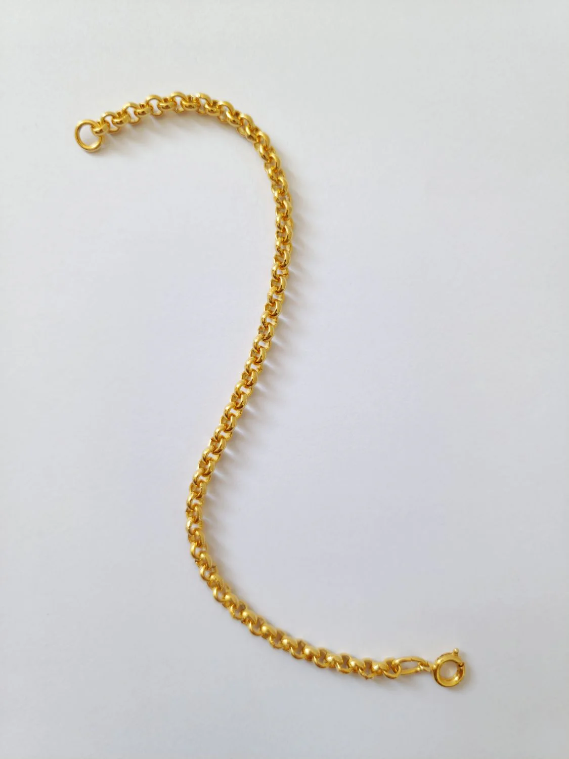 Vintage Gold Plated Micro Rolo Chain Bracelet - Image 4