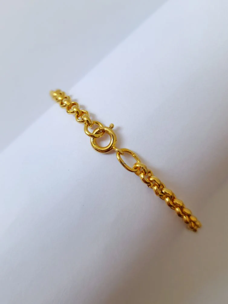 Vintage Gold Plated Micro Rolo Chain Bracelet - Image 5