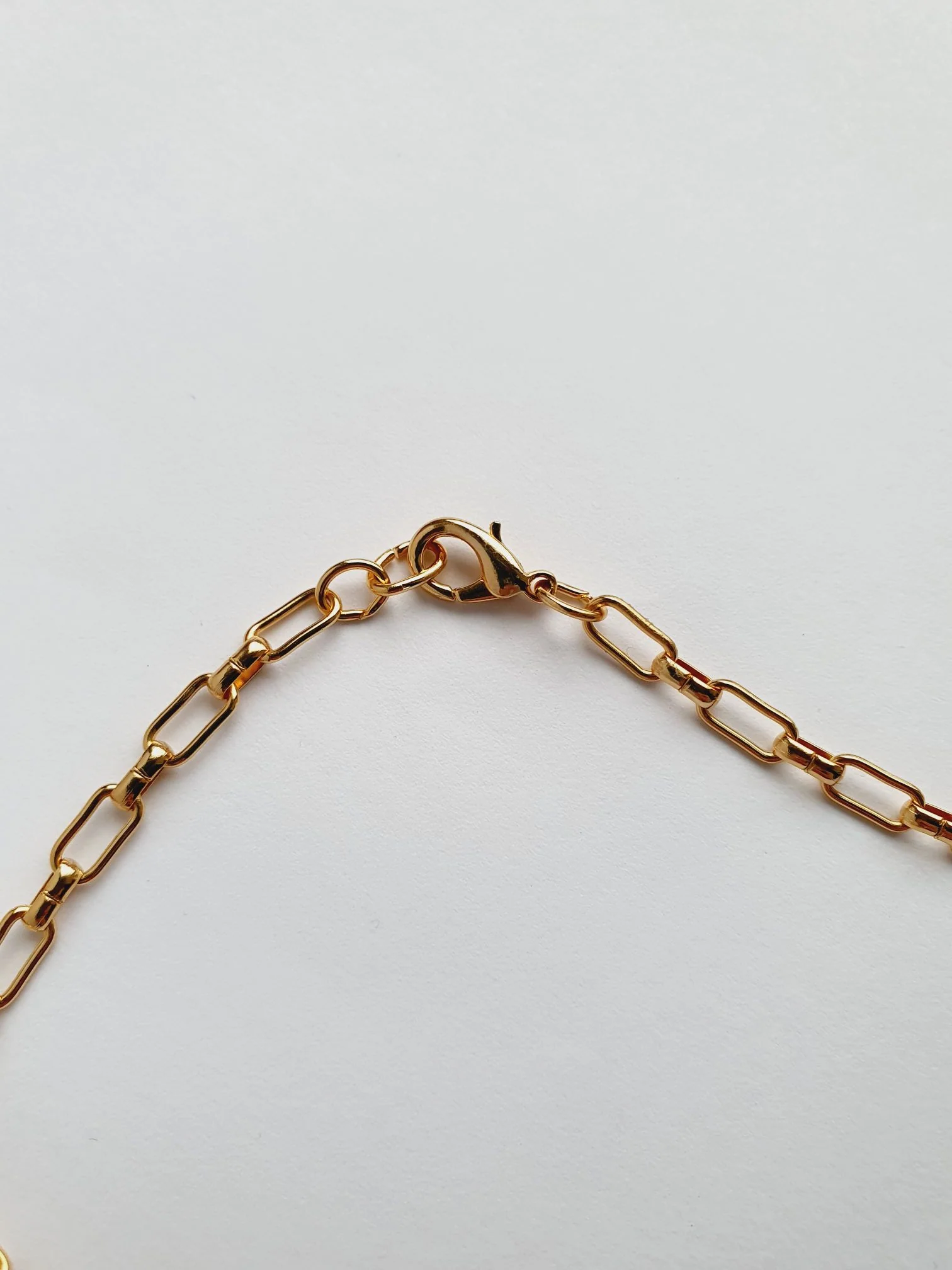 Vintage Gold Plated Paperclip Chain Necklace 16" - Image 5