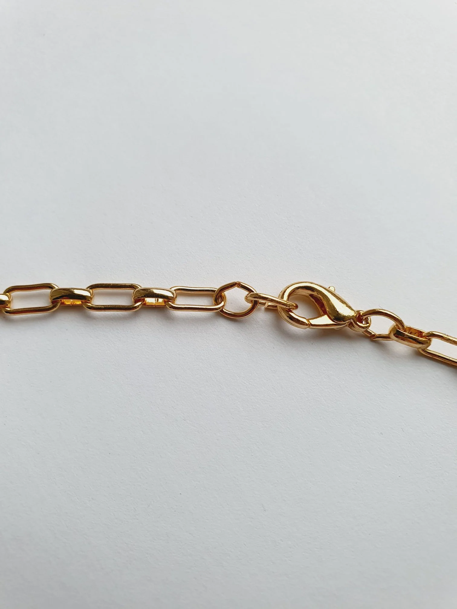 Vintage Gold Plated Paperclip Chain Necklace 23" - Image 4