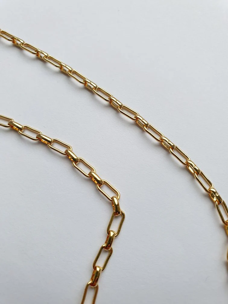 Vintage Gold Plated Paperclip Chain Necklace 23" - Image 7