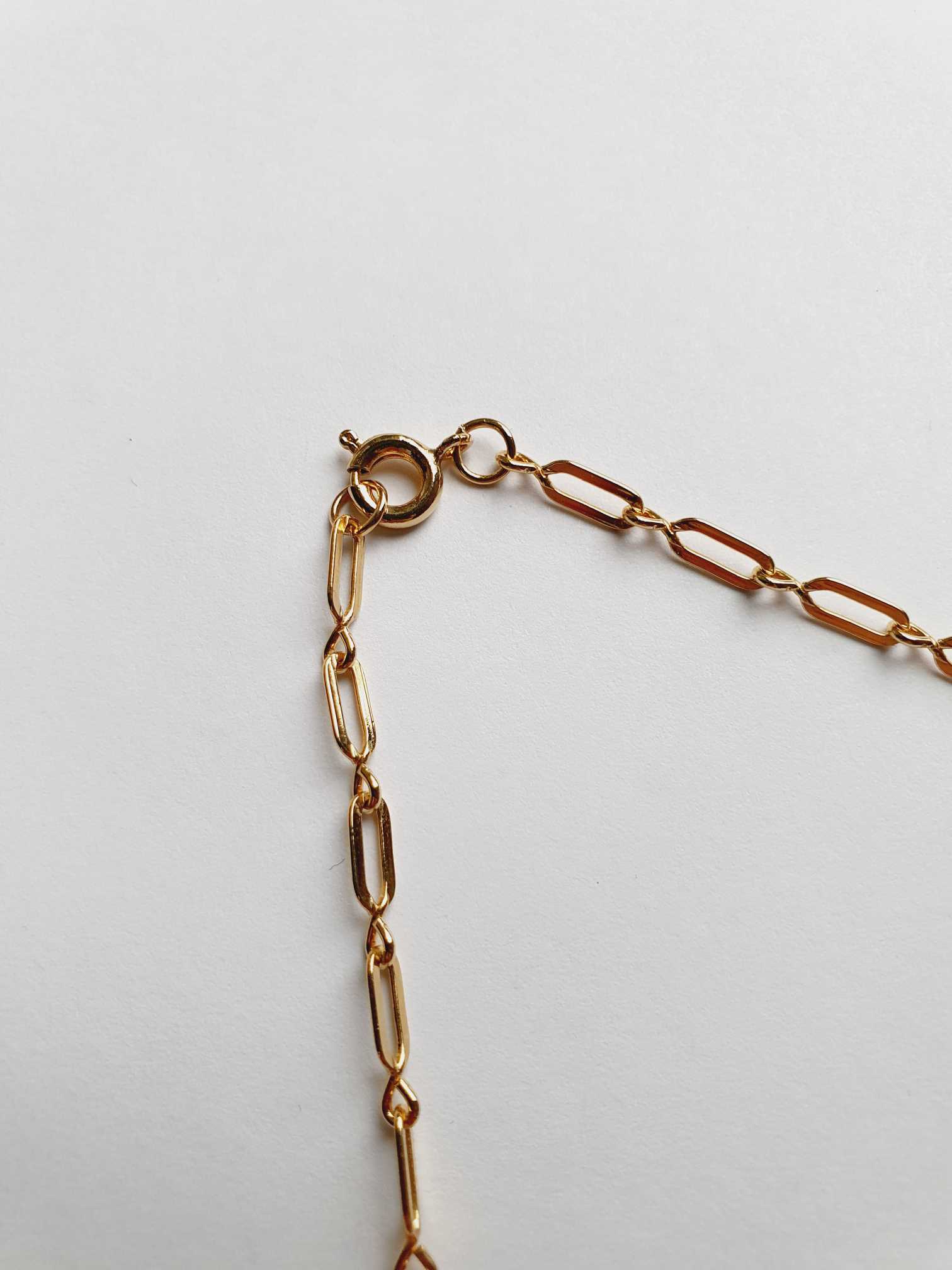 Vintage Gold Plated Paperclip Style Chain Necklace 15" - Image 4