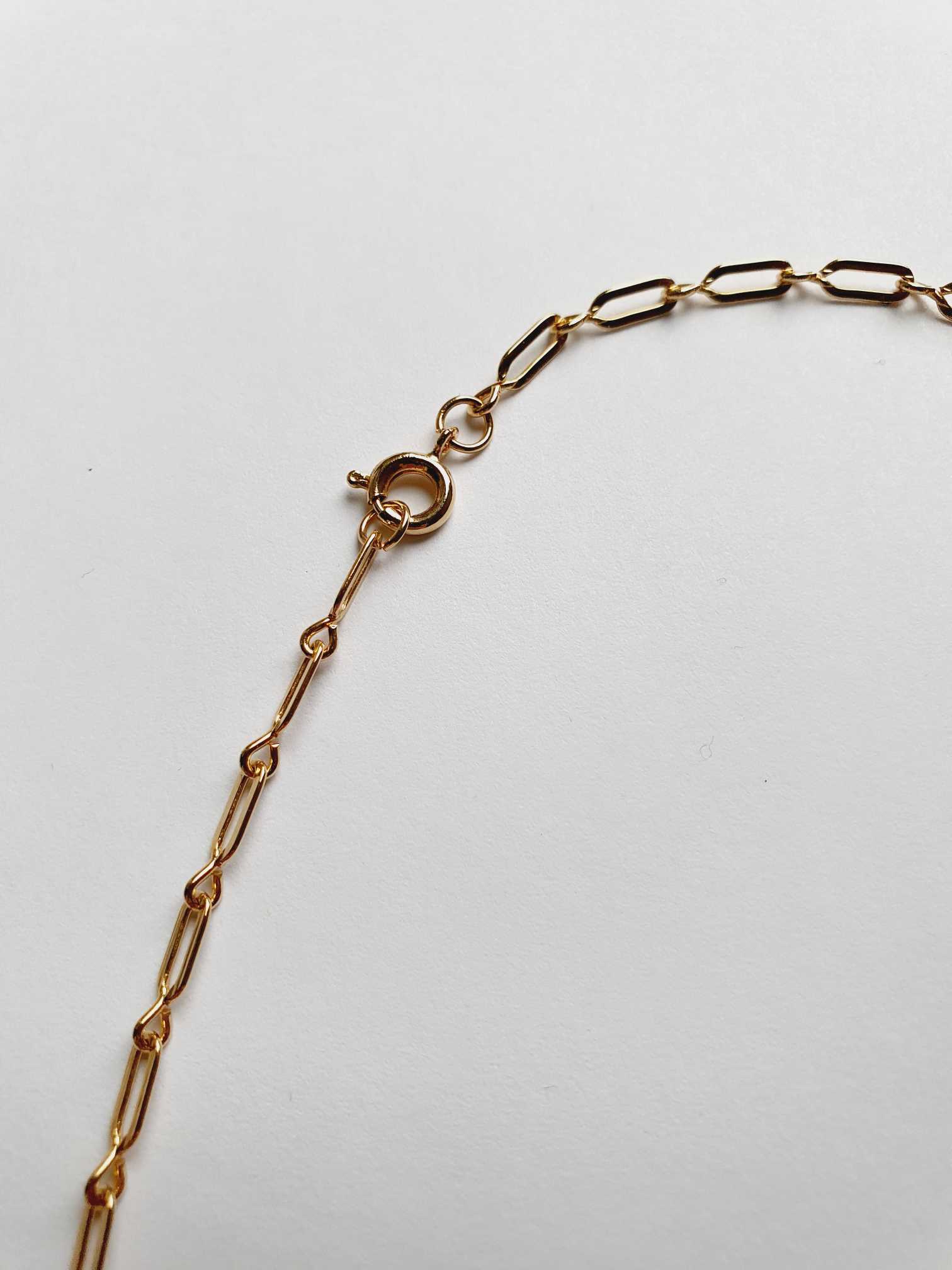 Vintage Gold Plated Paperclip Style Chain Necklace 15" - Image 5