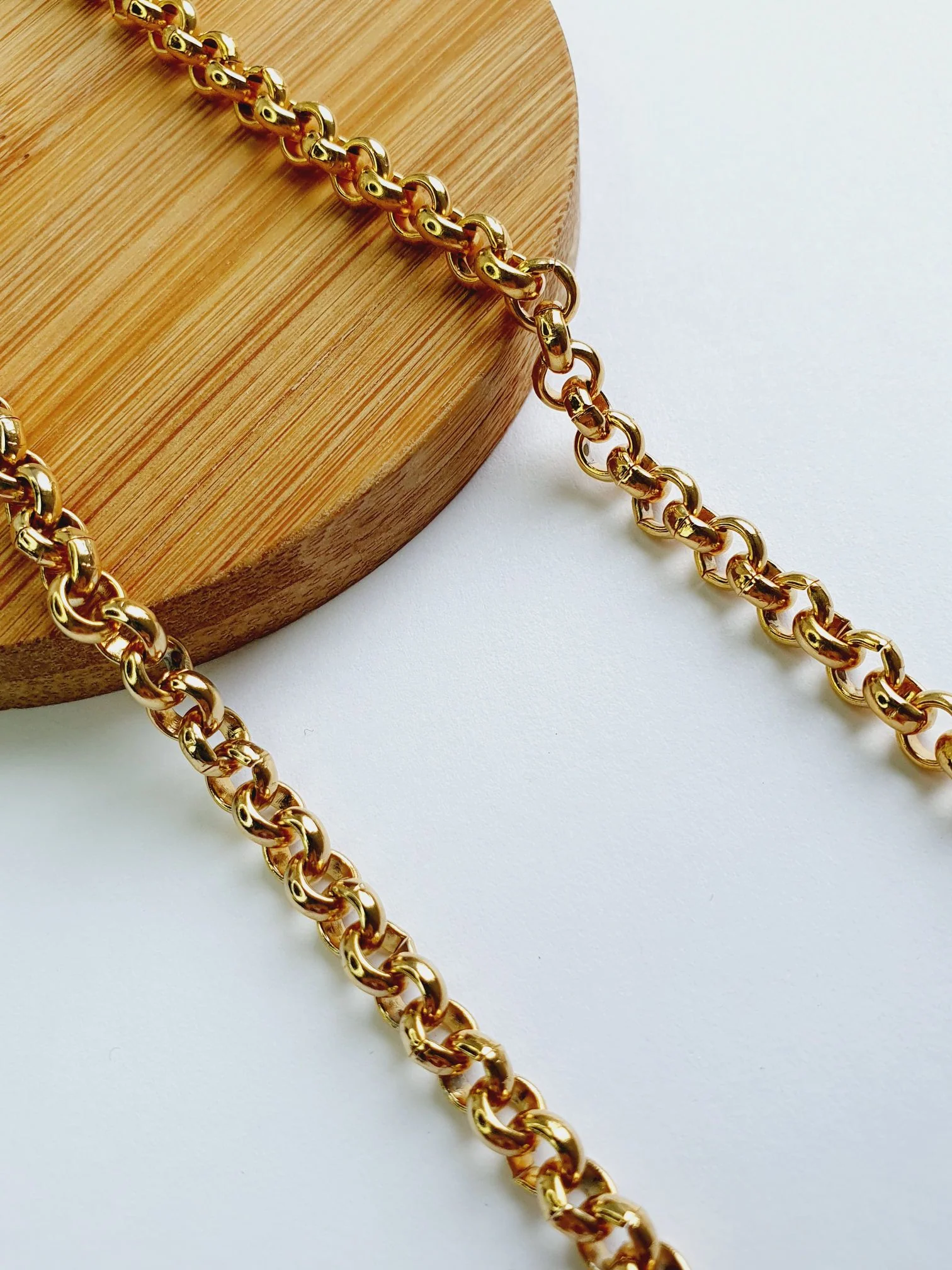 Vintage Gold Plated Rolo Chain Necklace - Image 6