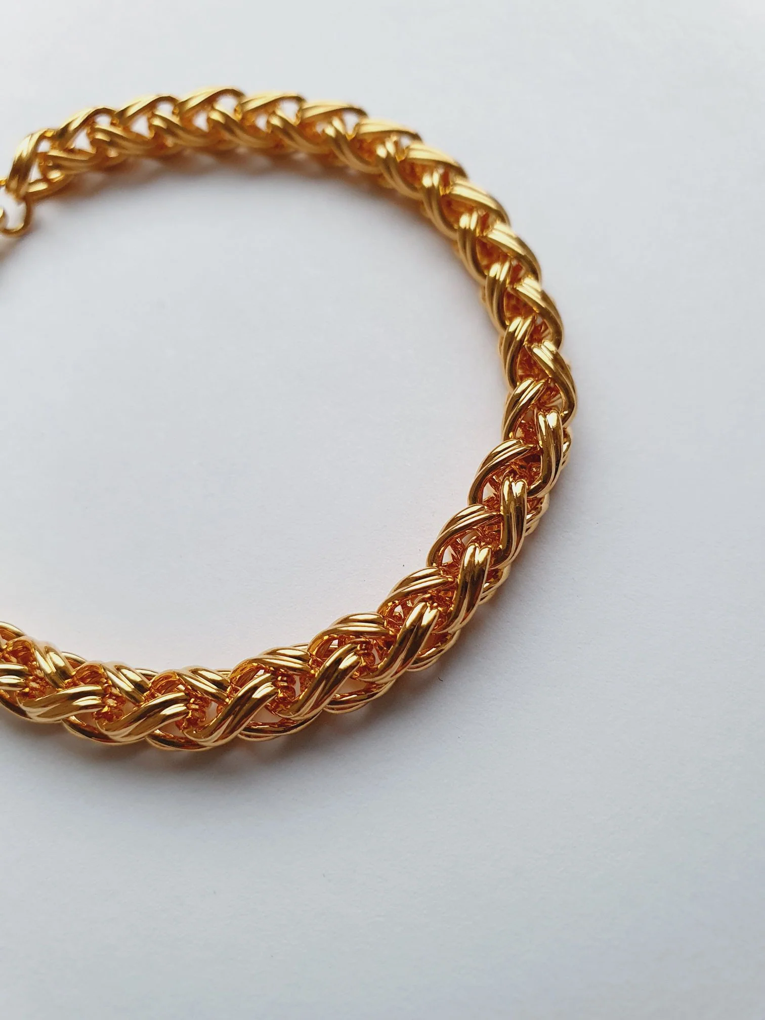 Vintage Gold Plated Rope Chain Bracelet - Image 4
