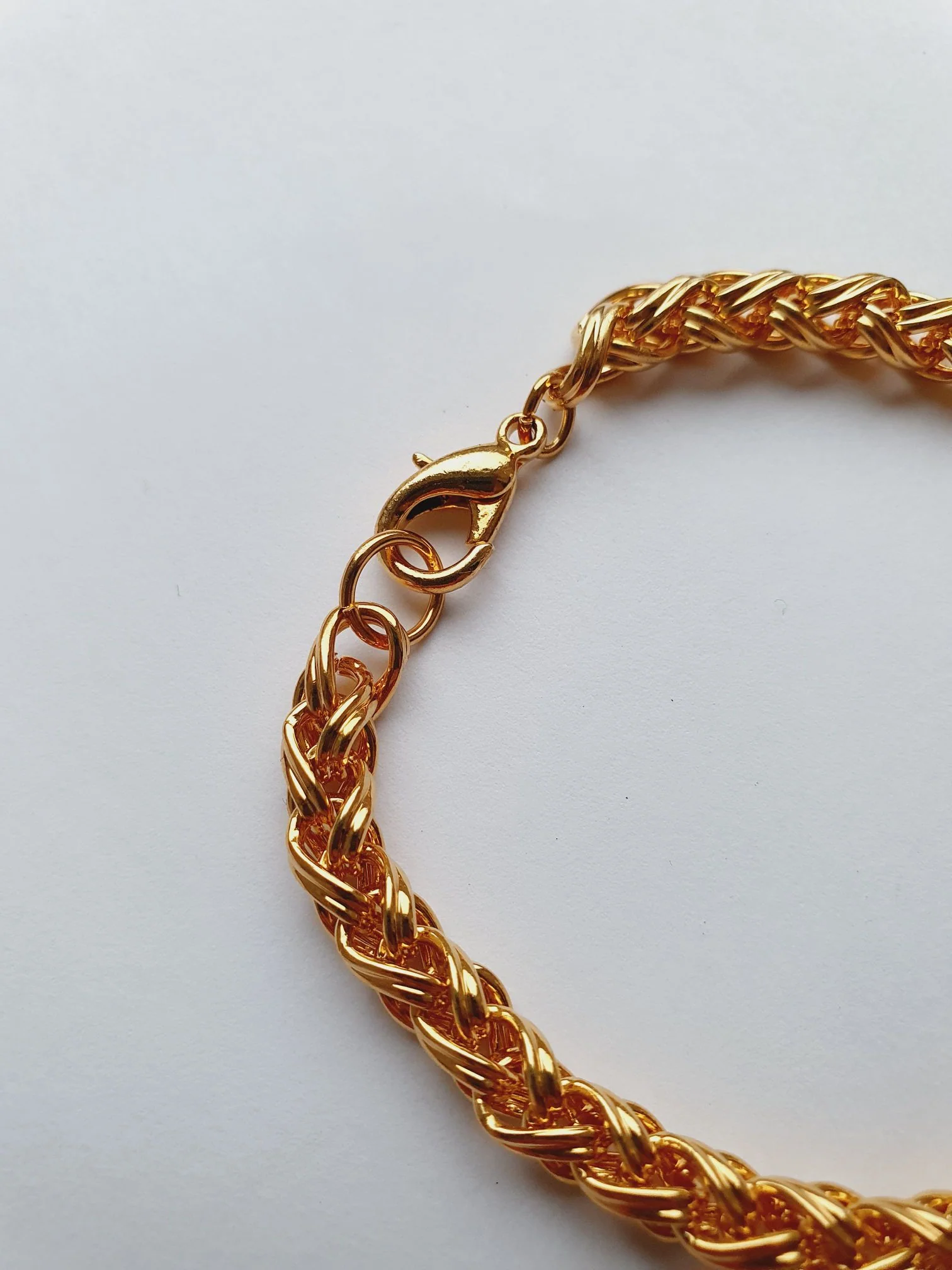 Vintage Gold Plated Rope Chain Bracelet - Image 5