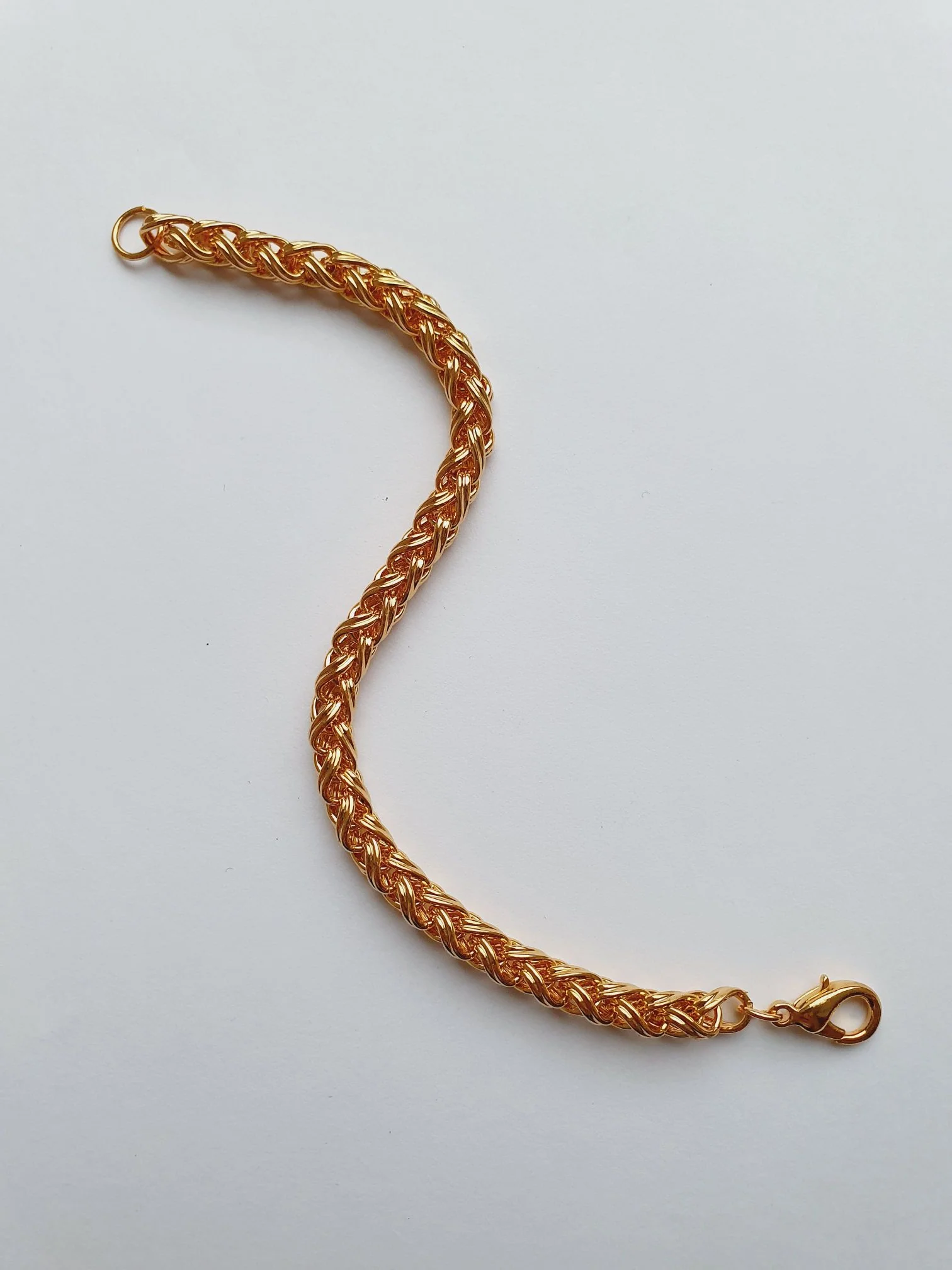 Vintage Gold Plated Rope Chain Bracelet - Image 6