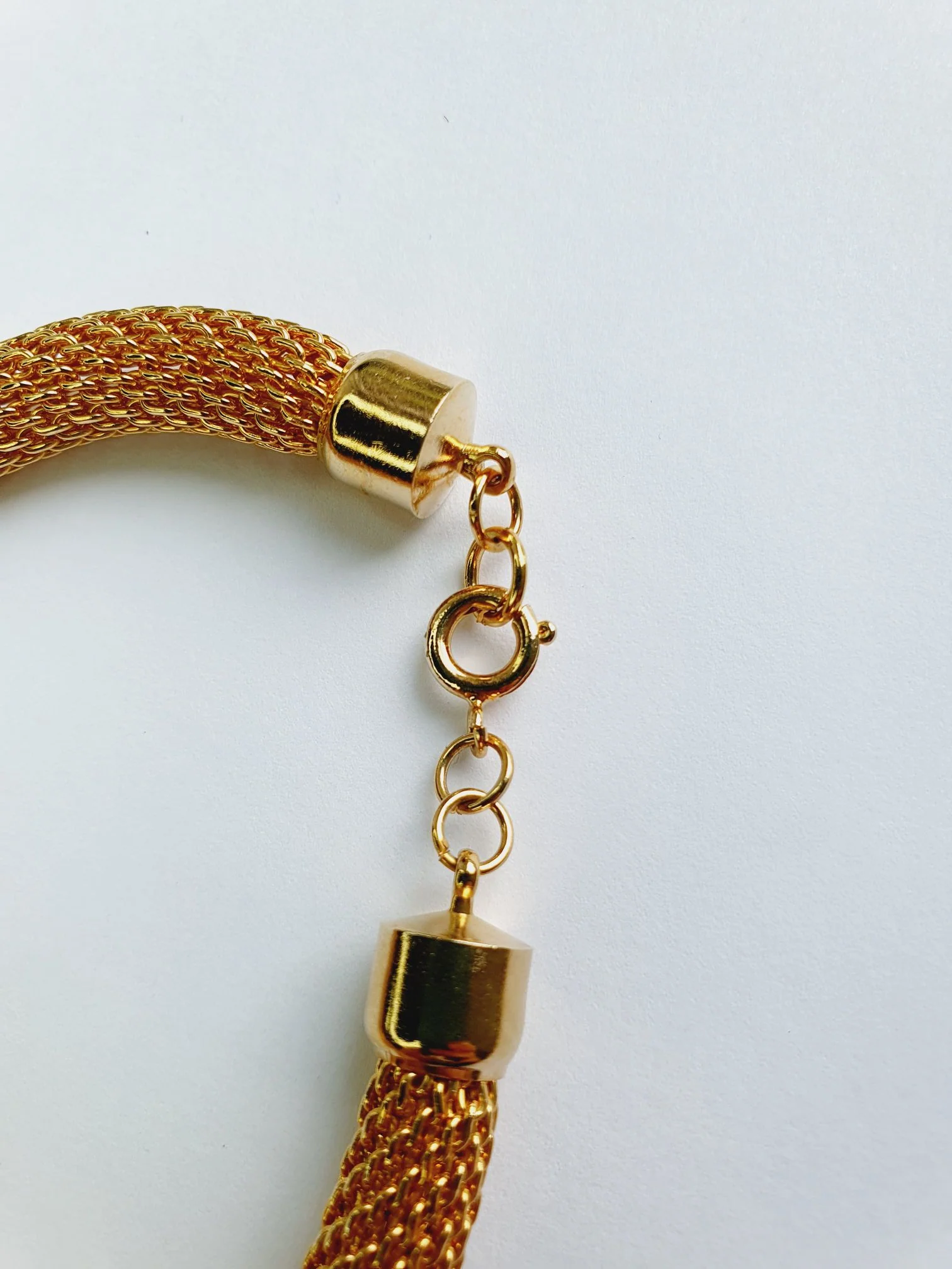 Vintage Gold Plated Round Mesh Bracelet - Image 6