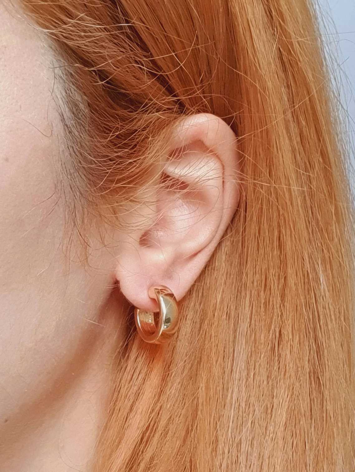 Vintage Gold Plated Small Hoops - Image 2