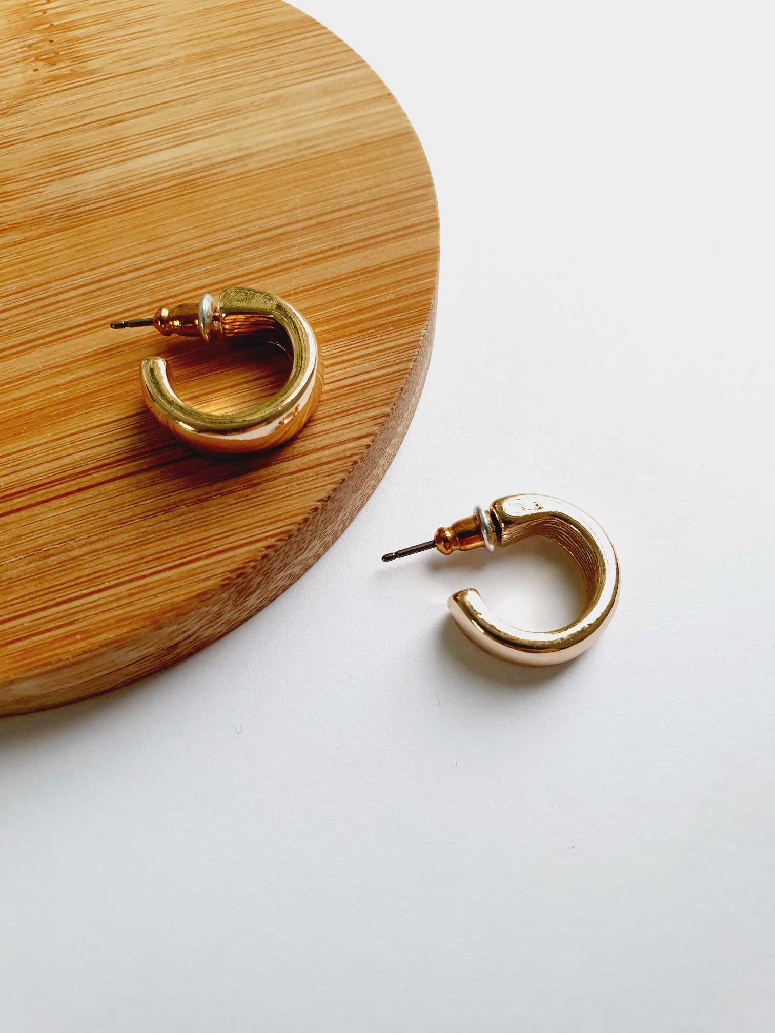 Vintage Gold Plated Small Hoops - Image 3