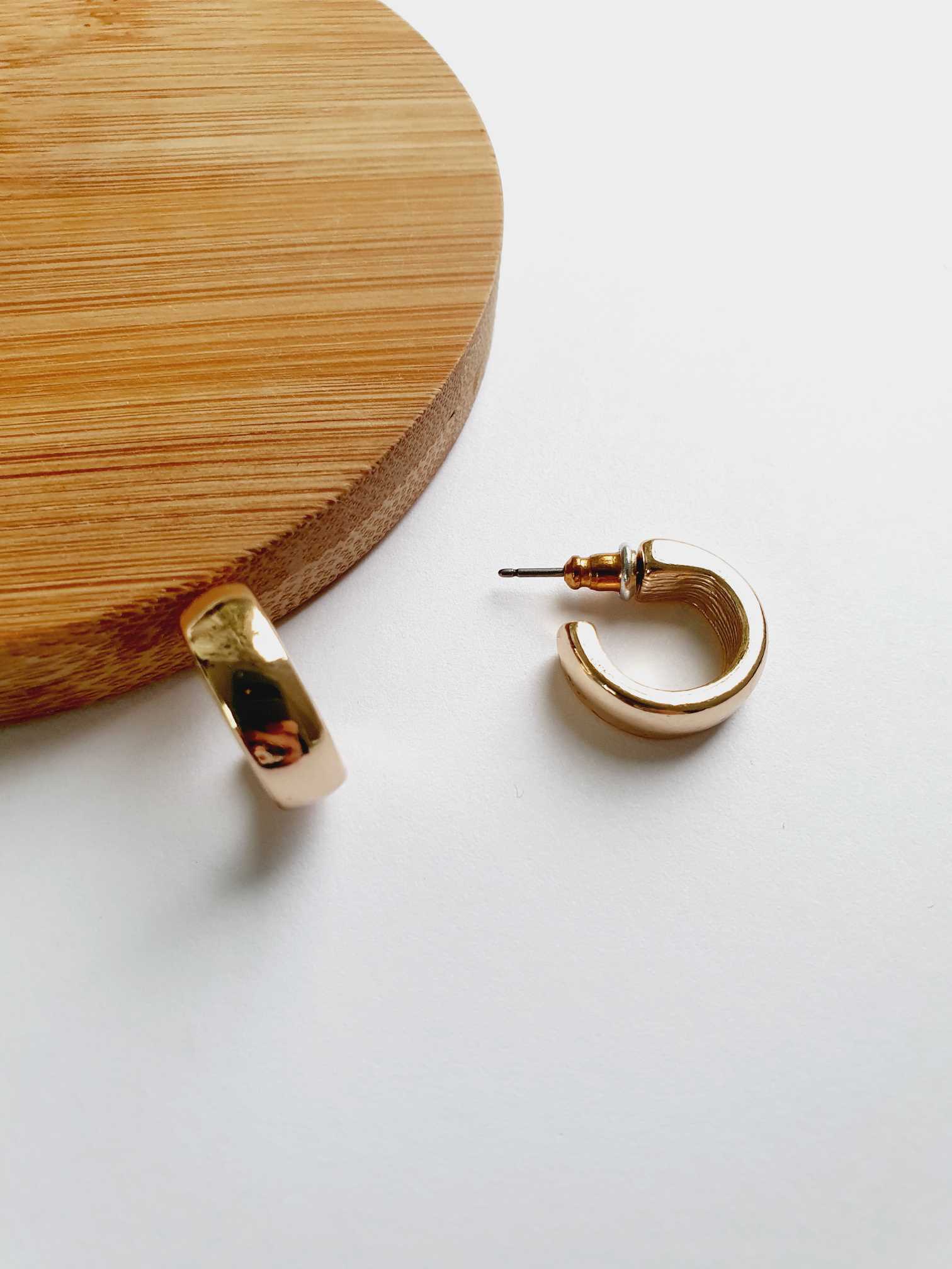 Vintage Gold Plated Small Hoops - Image 4