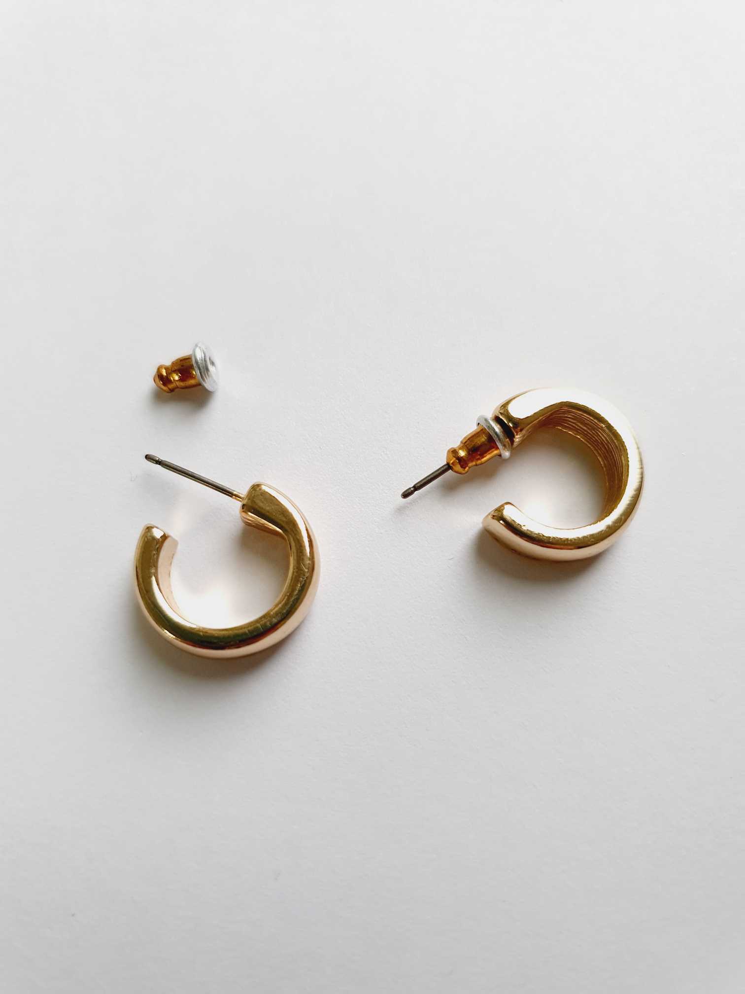 Vintage Gold Plated Small Hoops - Image 5