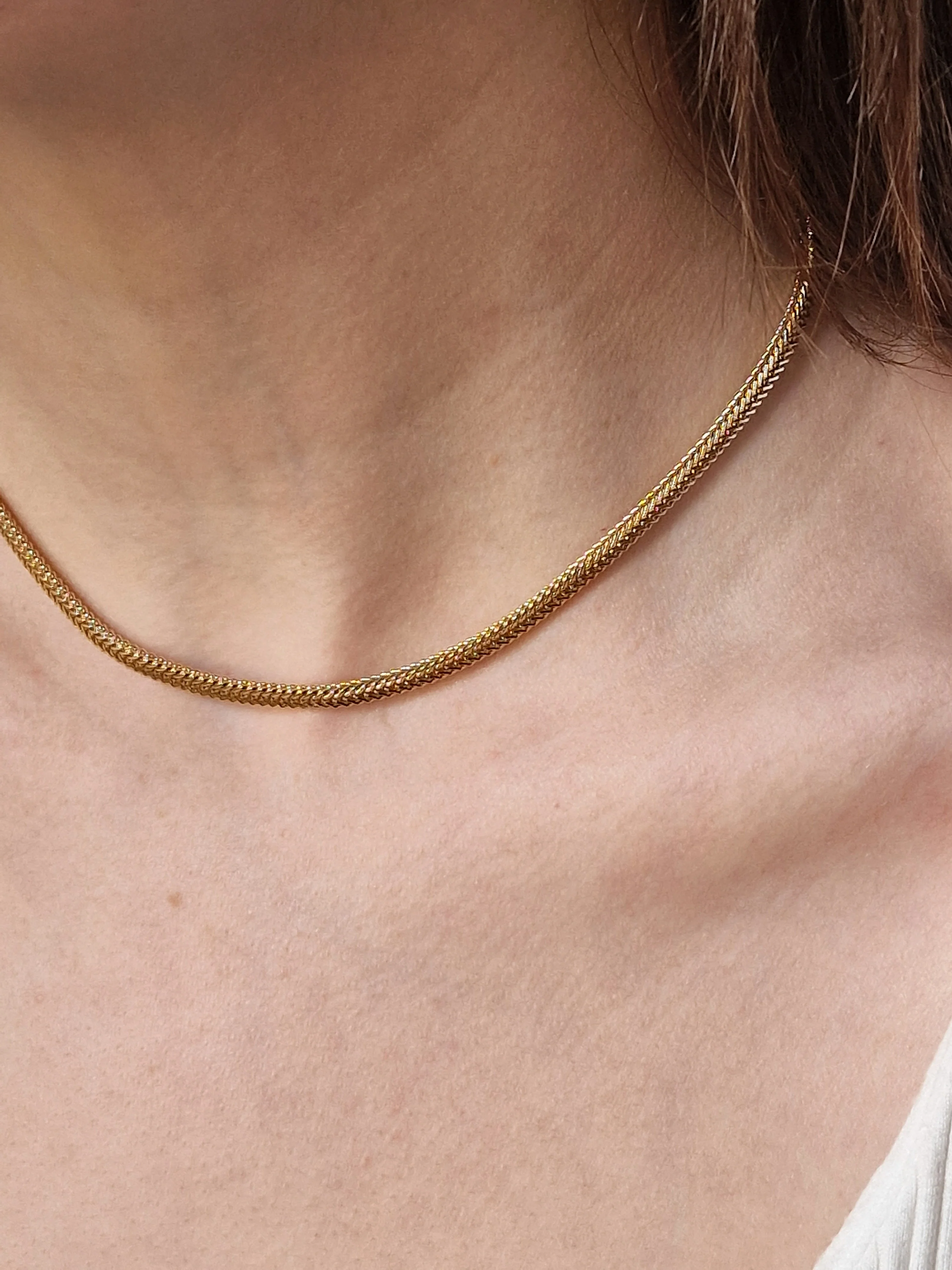 Vintage Gold Plated Snake Chain Necklace - Image 3