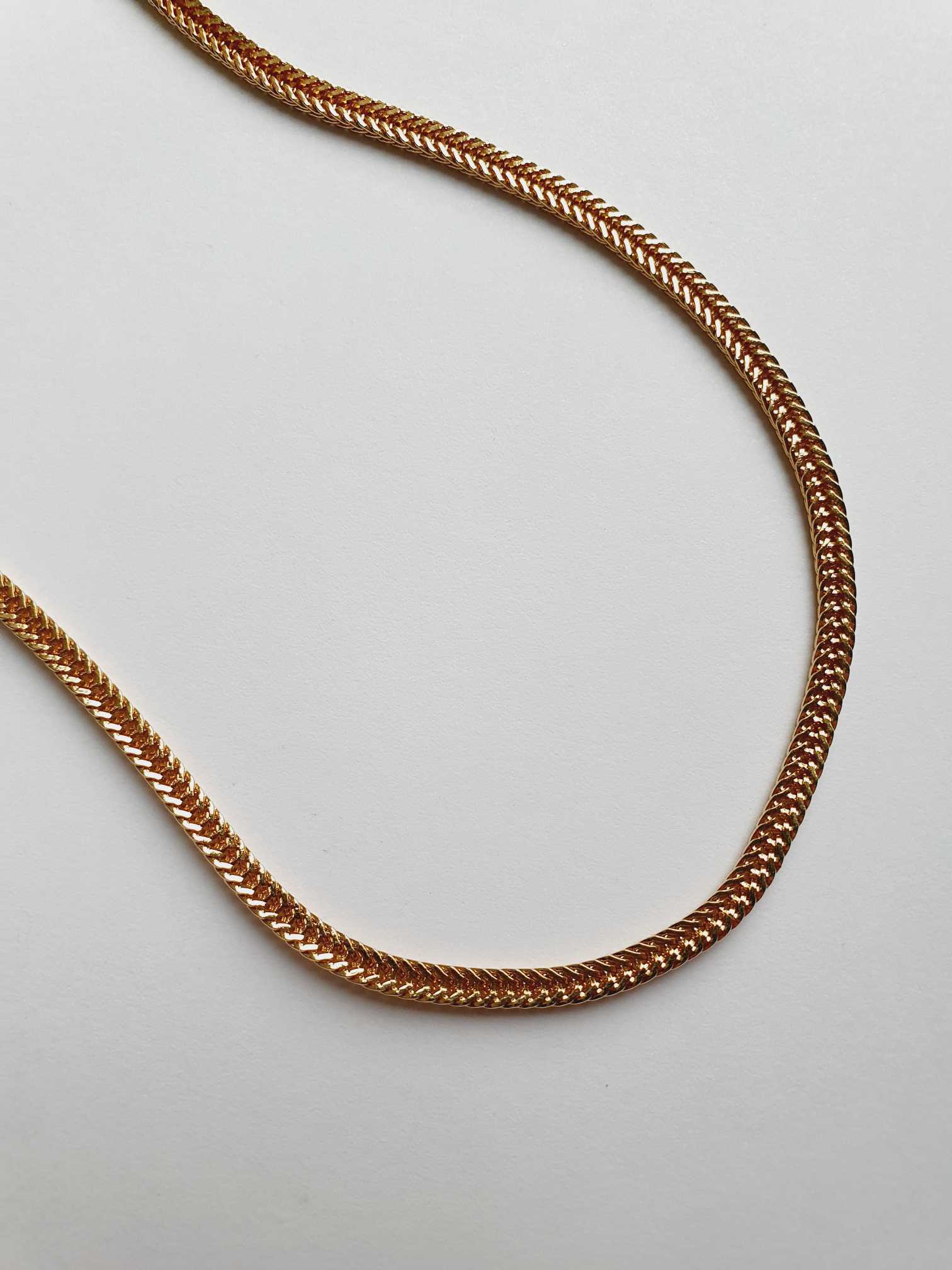Vintage Gold Plated Snake Chain Necklace - Image 4