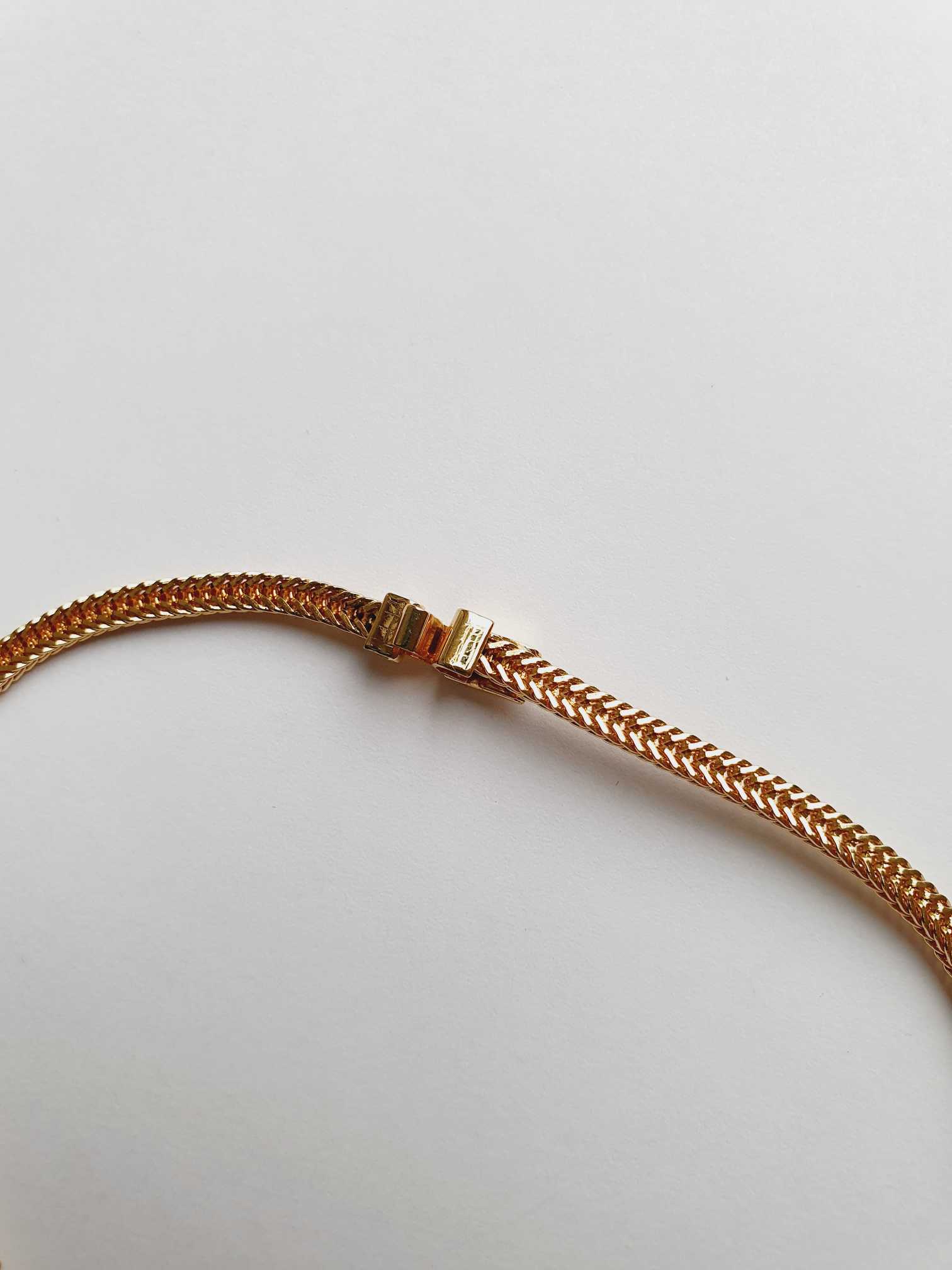 Vintage Gold Plated Snake Chain Necklace - Image 5