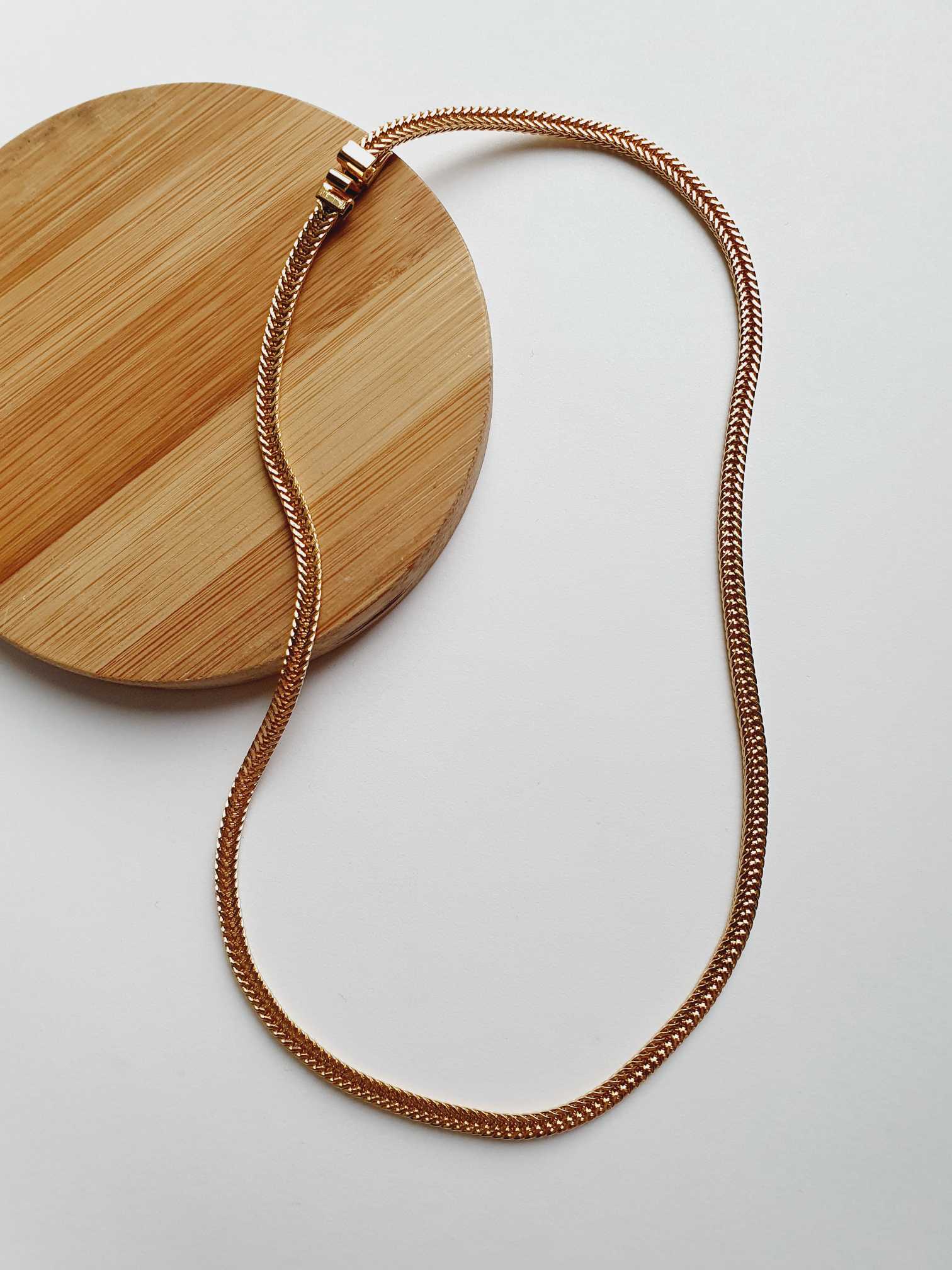 Vintage Gold Plated Snake Chain Necklace - Image 7