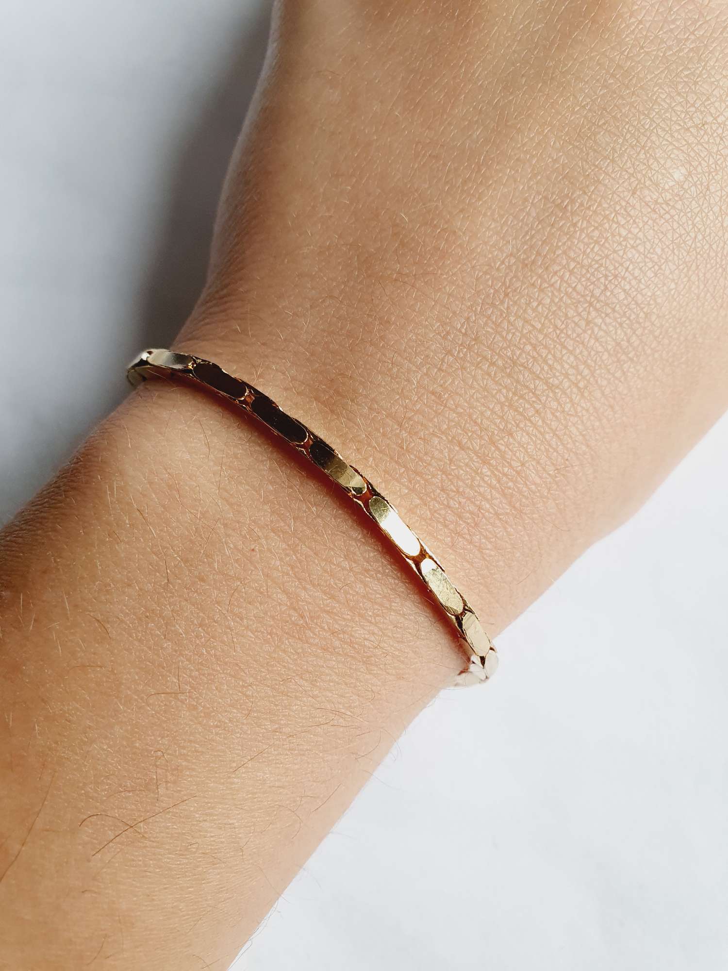 Vintage Gold Plated Square Link Chain Bracelet