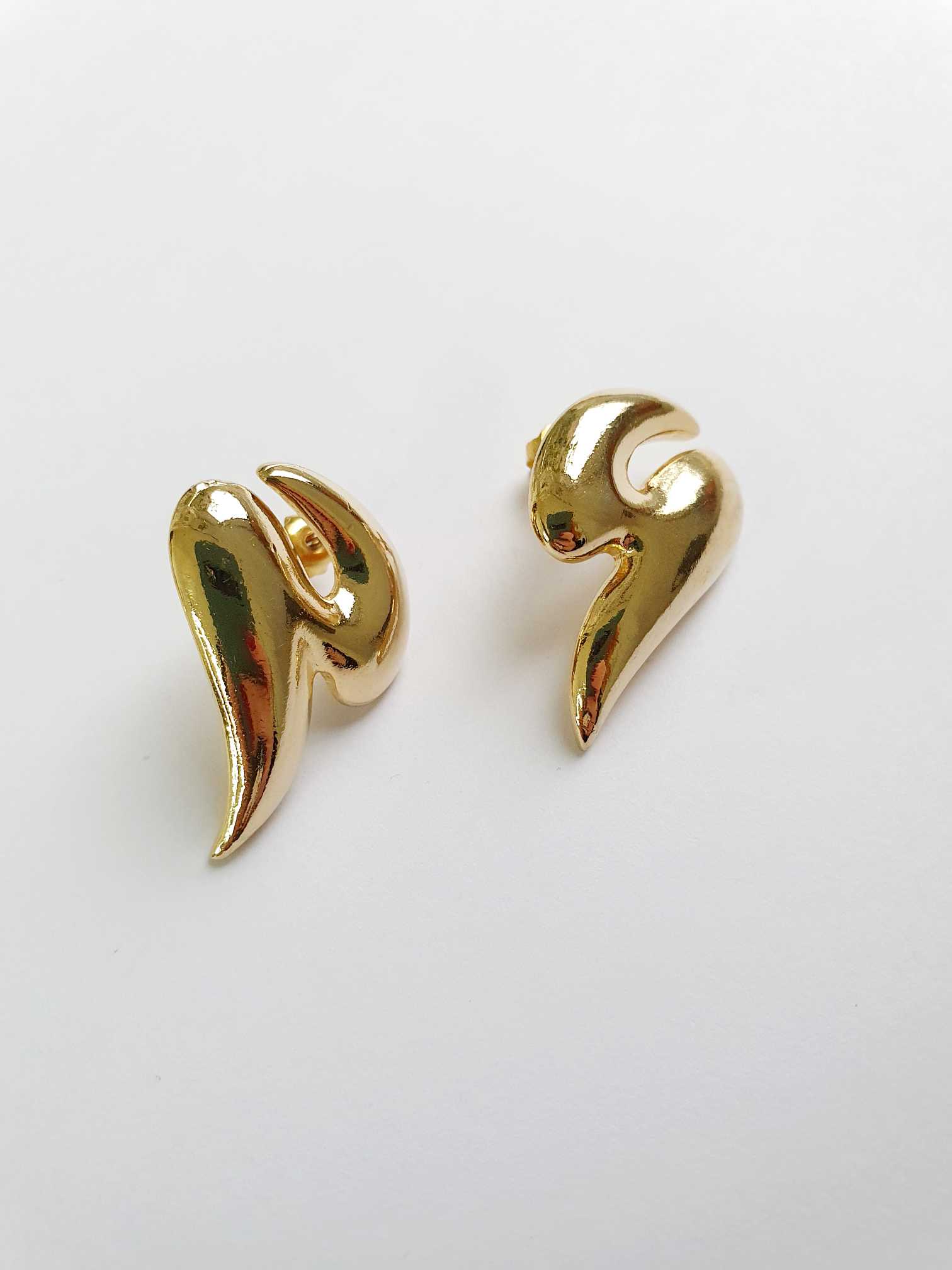 Vintage Gold Plated Statement Earrings - Image 3