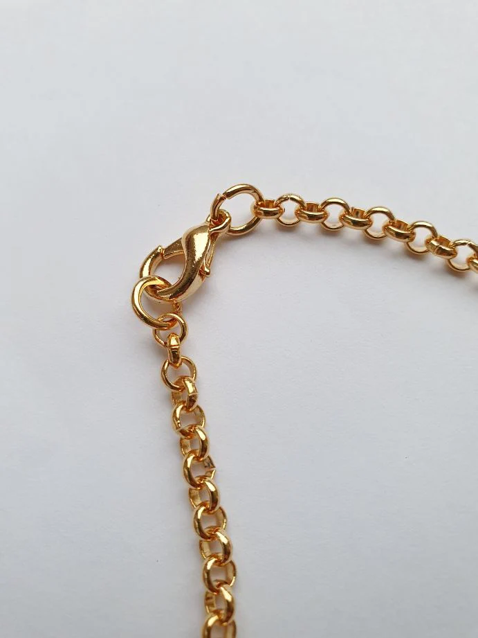 Vintage Gold Plated T-bar Rolo Chain Necklace - Image 4