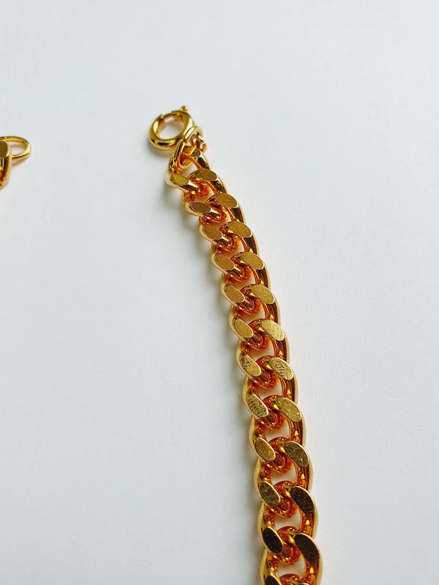 Vintage Gold Plated Thick Curb Chain Necklace - Image 6