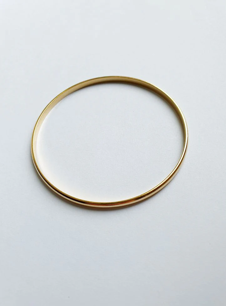 Vintage Gold Plated Thin Bangle Bracelet - Image 3