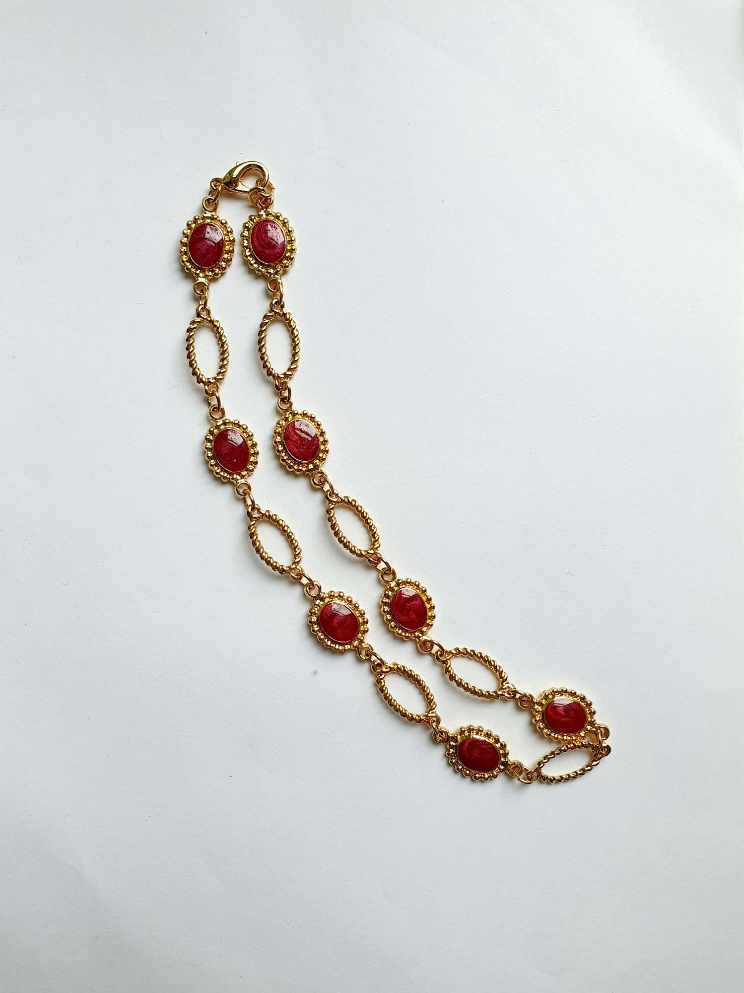 Vintage Gold Plated Victorian Style Chain Necklace