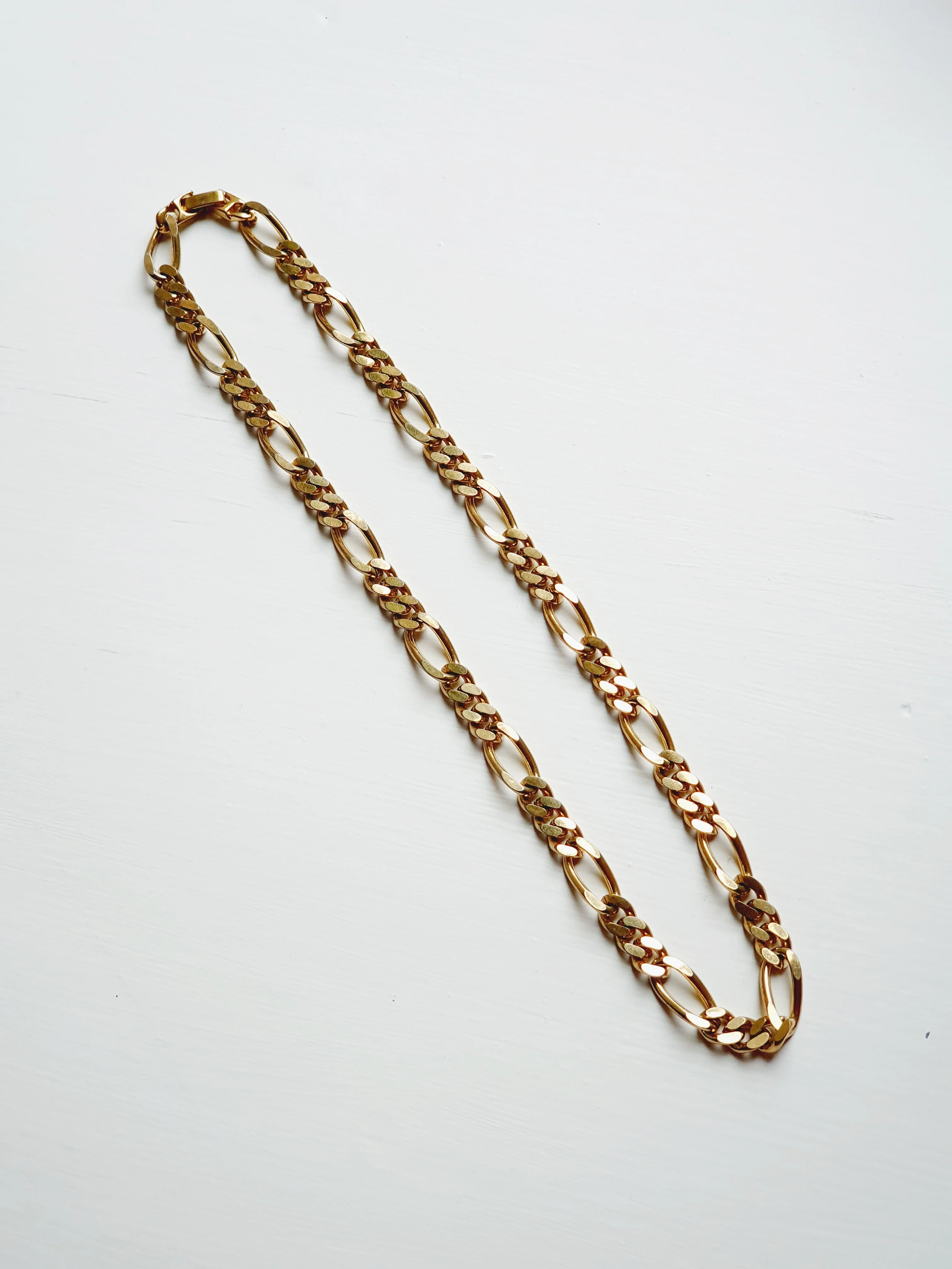 Vintage Gold Toned Flat Linked Chain - Image 3