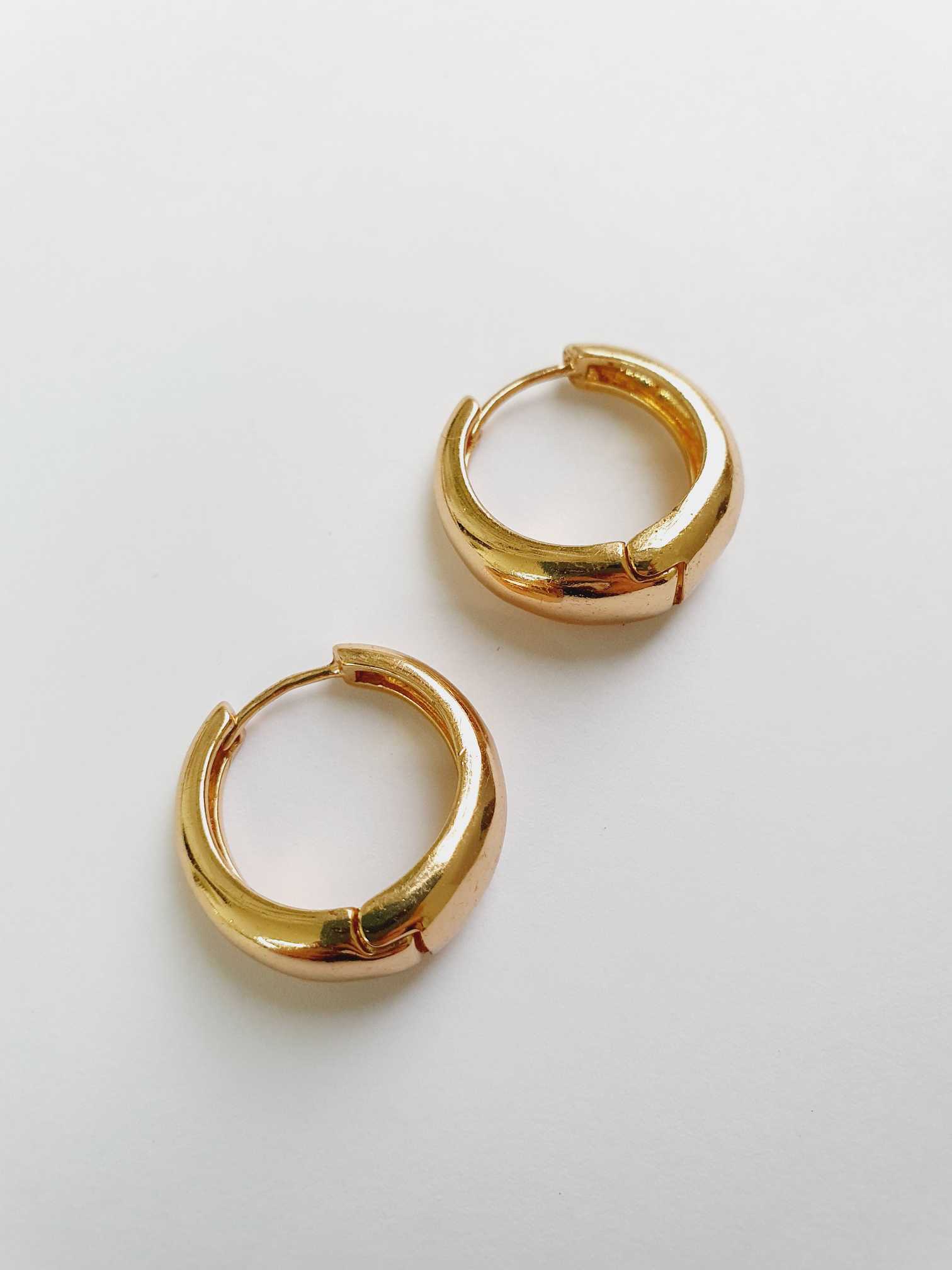 Vintage Gold Toned Hoops - Image 3
