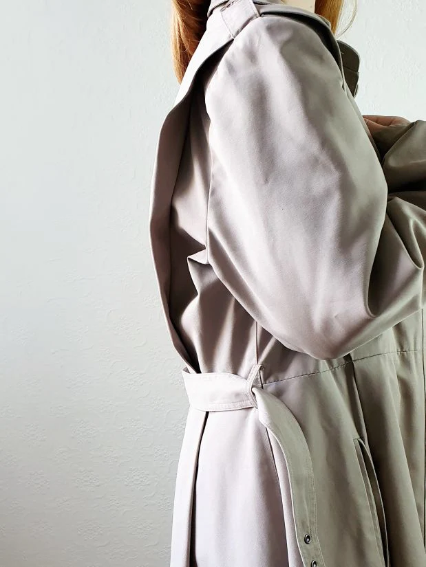 Vintage Grey Trench Coat - M - Image 15