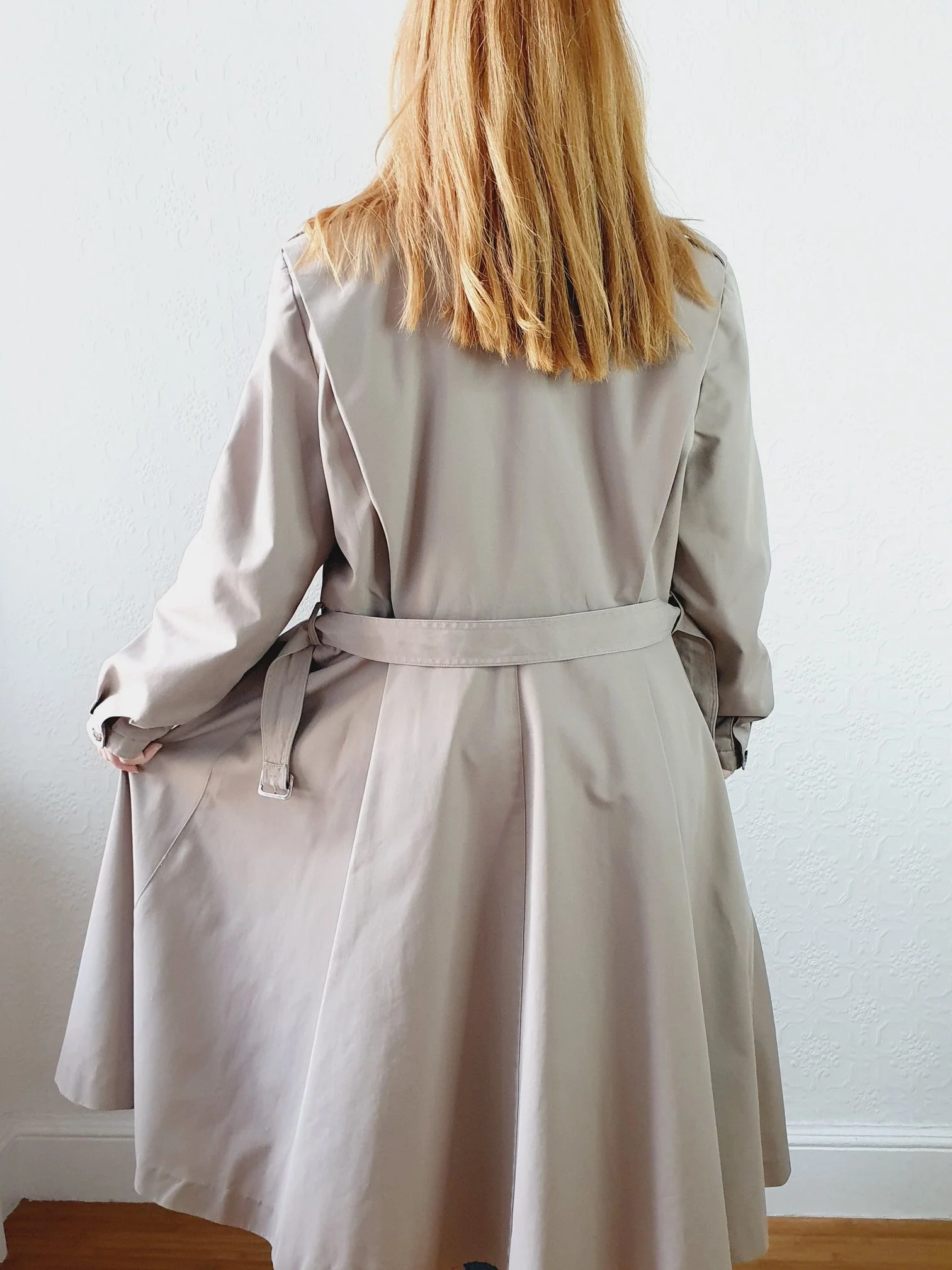 Vintage Grey Trench Coat - M - Image 6