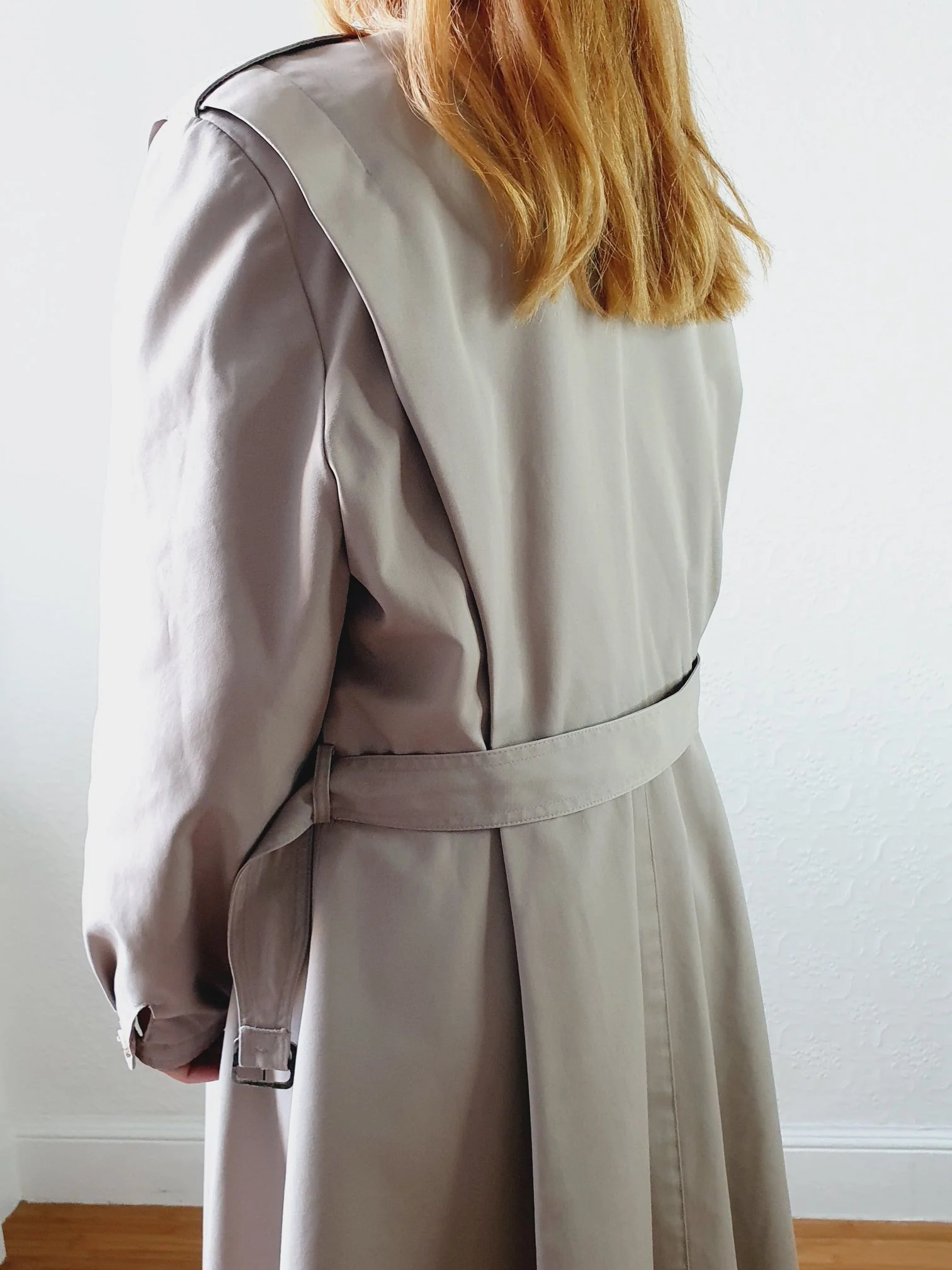 Vintage Grey Trench Coat - M - Image 8