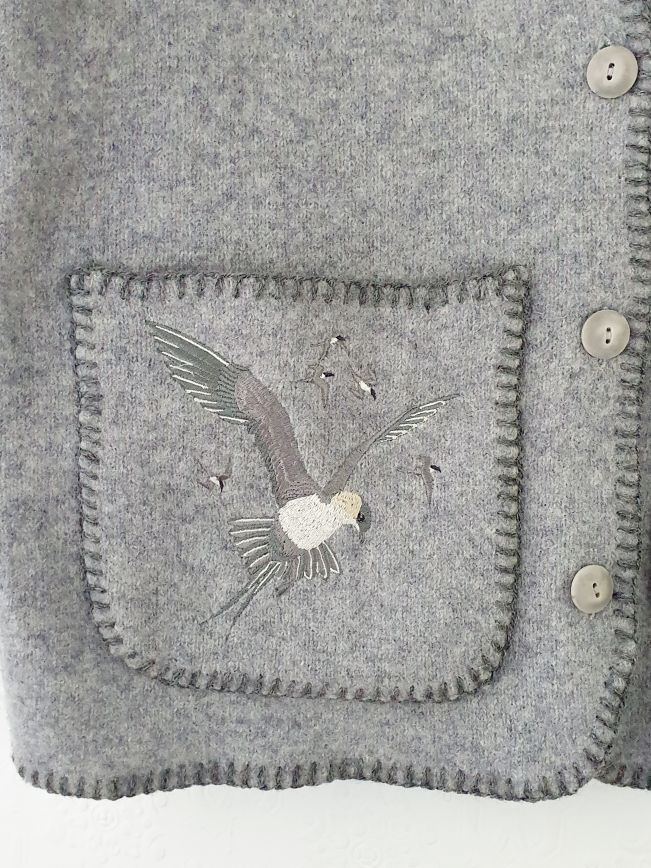 Vintage Grey Wool Jacket - M - Image 14