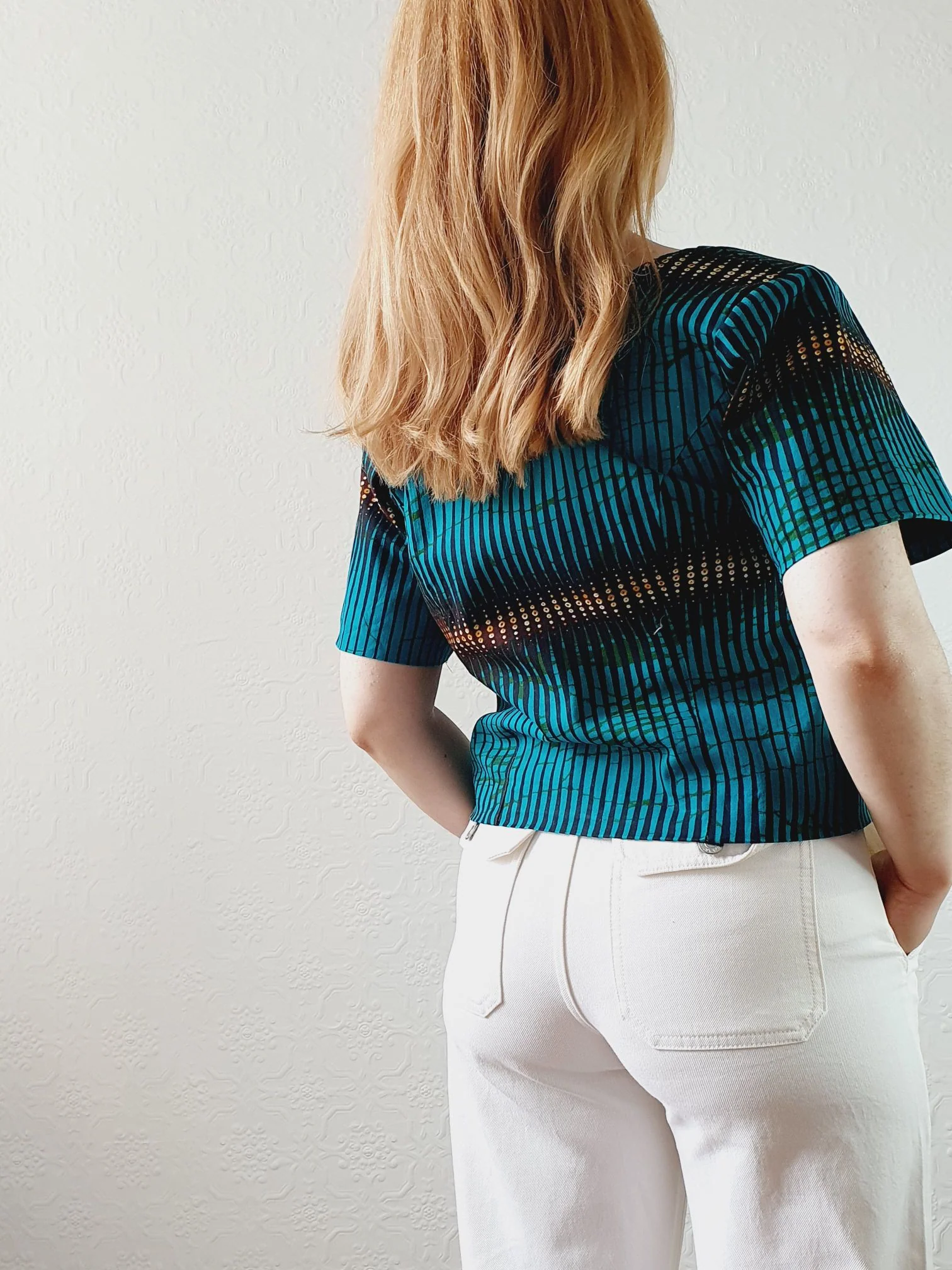 Vintage Handmade Emerald Green Cropped Top - M - Image 6