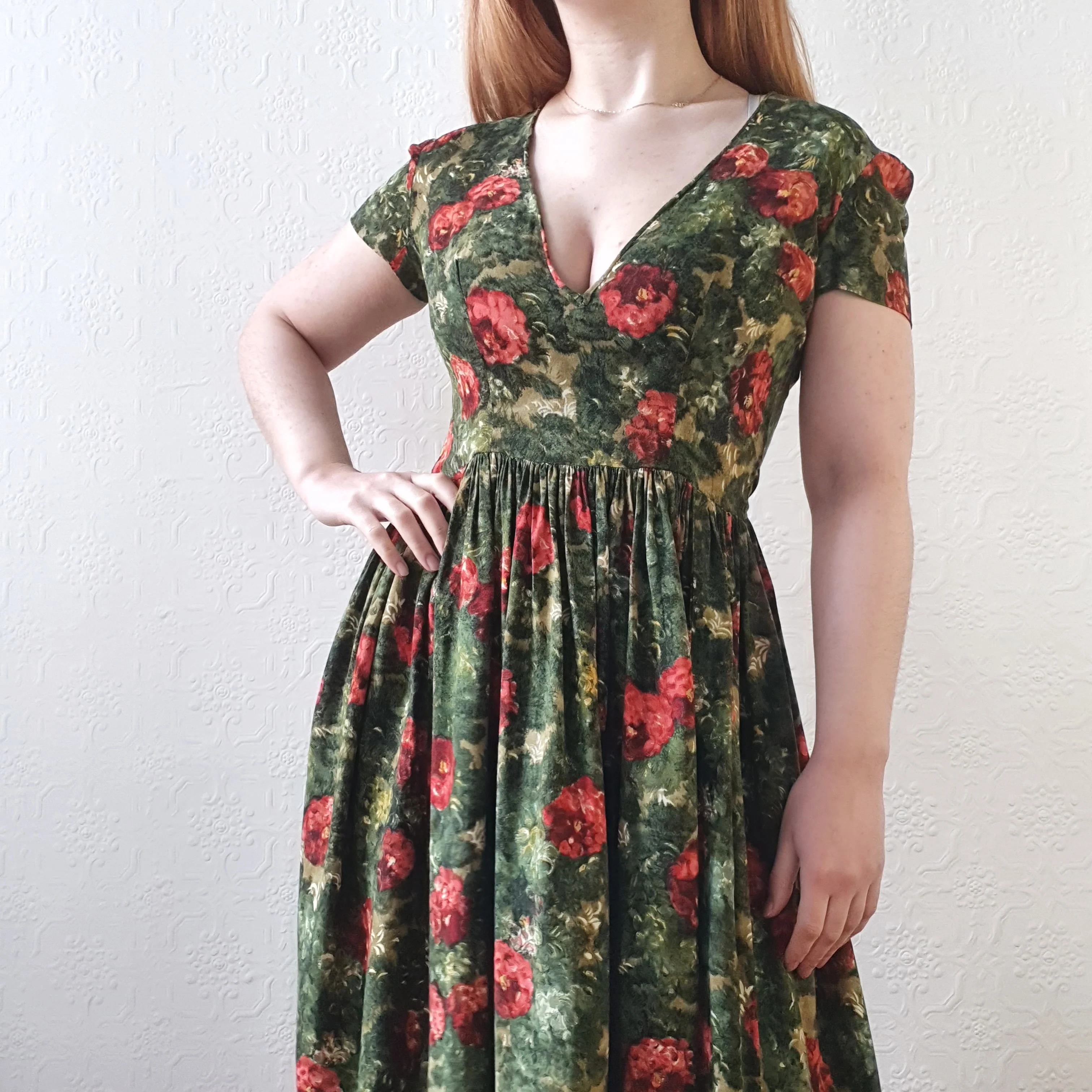 Vintage Handmade Floral Dress - S/M - Image 2