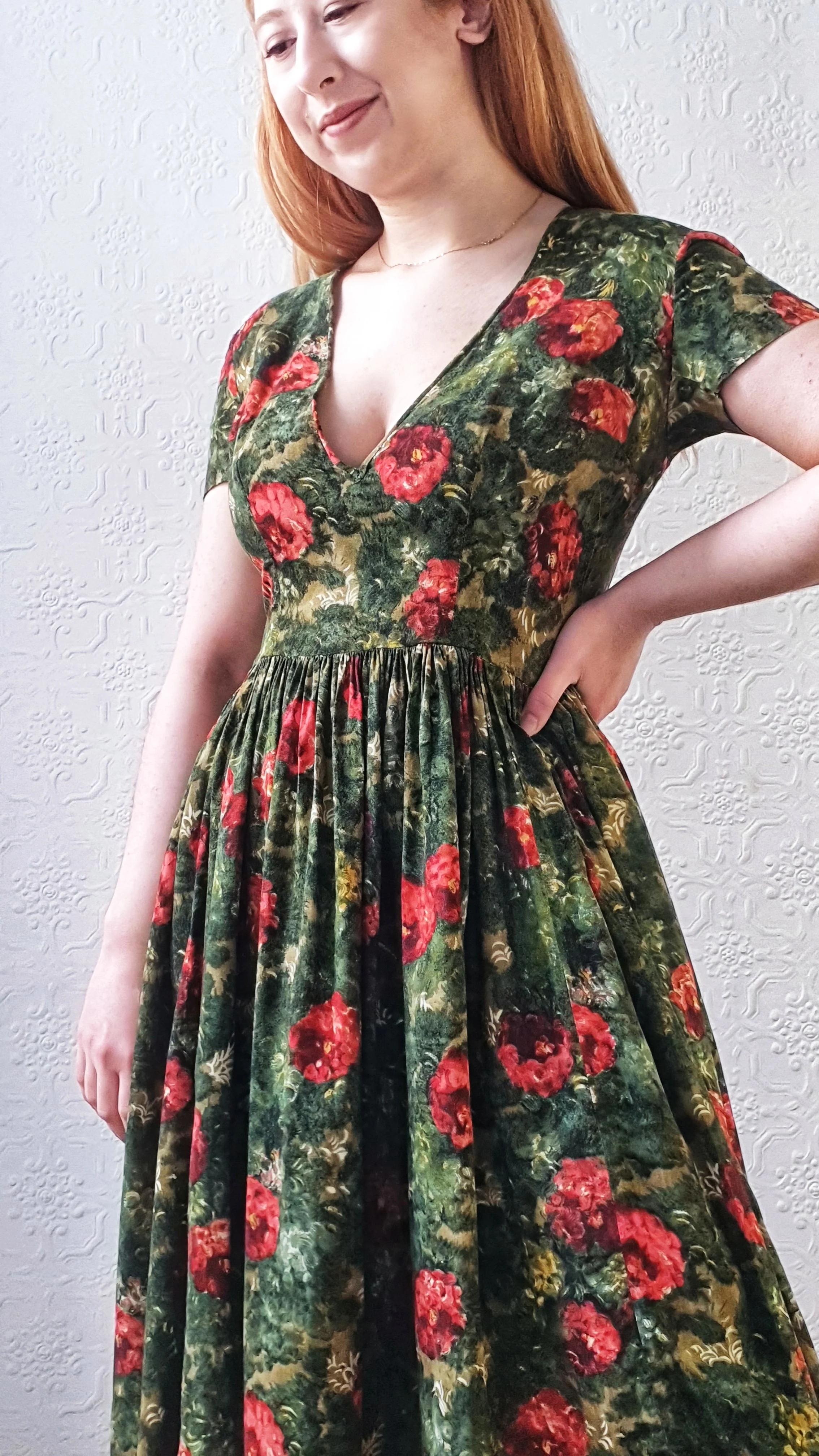 Vintage Handmade Floral Dress - S/M - Image 3