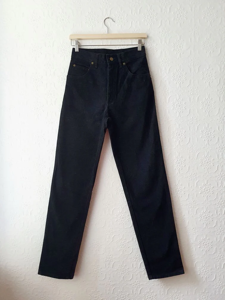 Vintage High Waisted Black Jeans - 27W 32L - Image 3