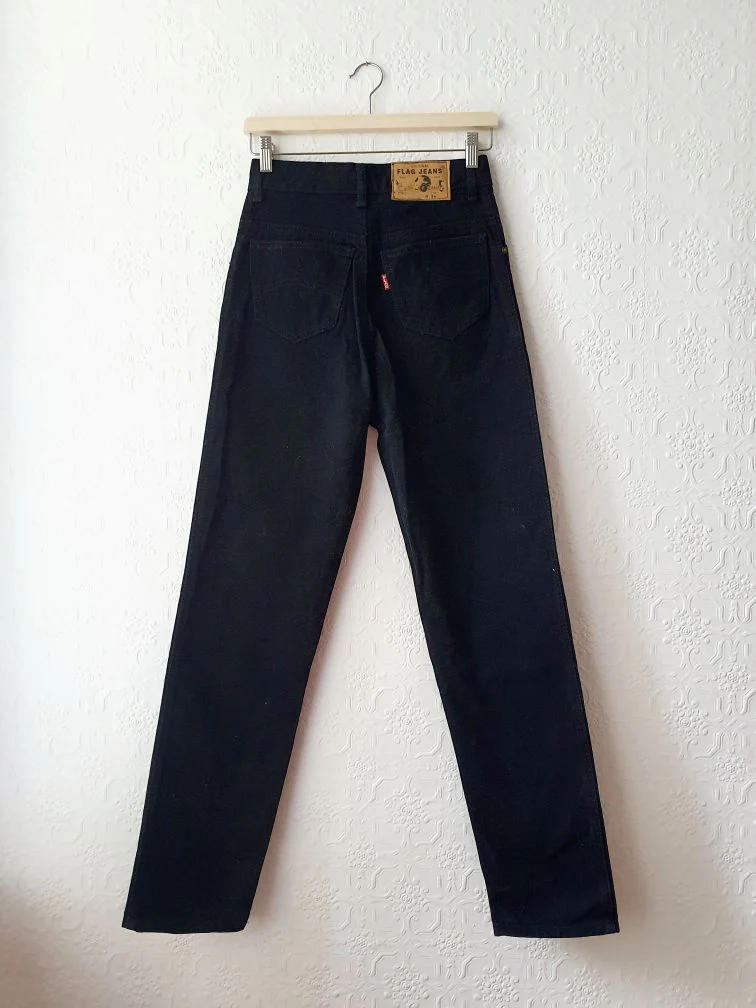 Vintage High Waisted Black Jeans - 27W 32L - Image 4
