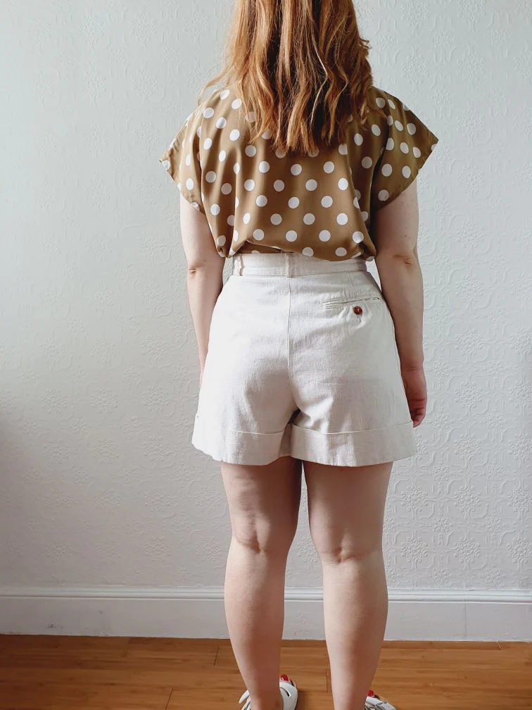 Vintage High Waisted Cotton & Linen Shorts - S - Image 8