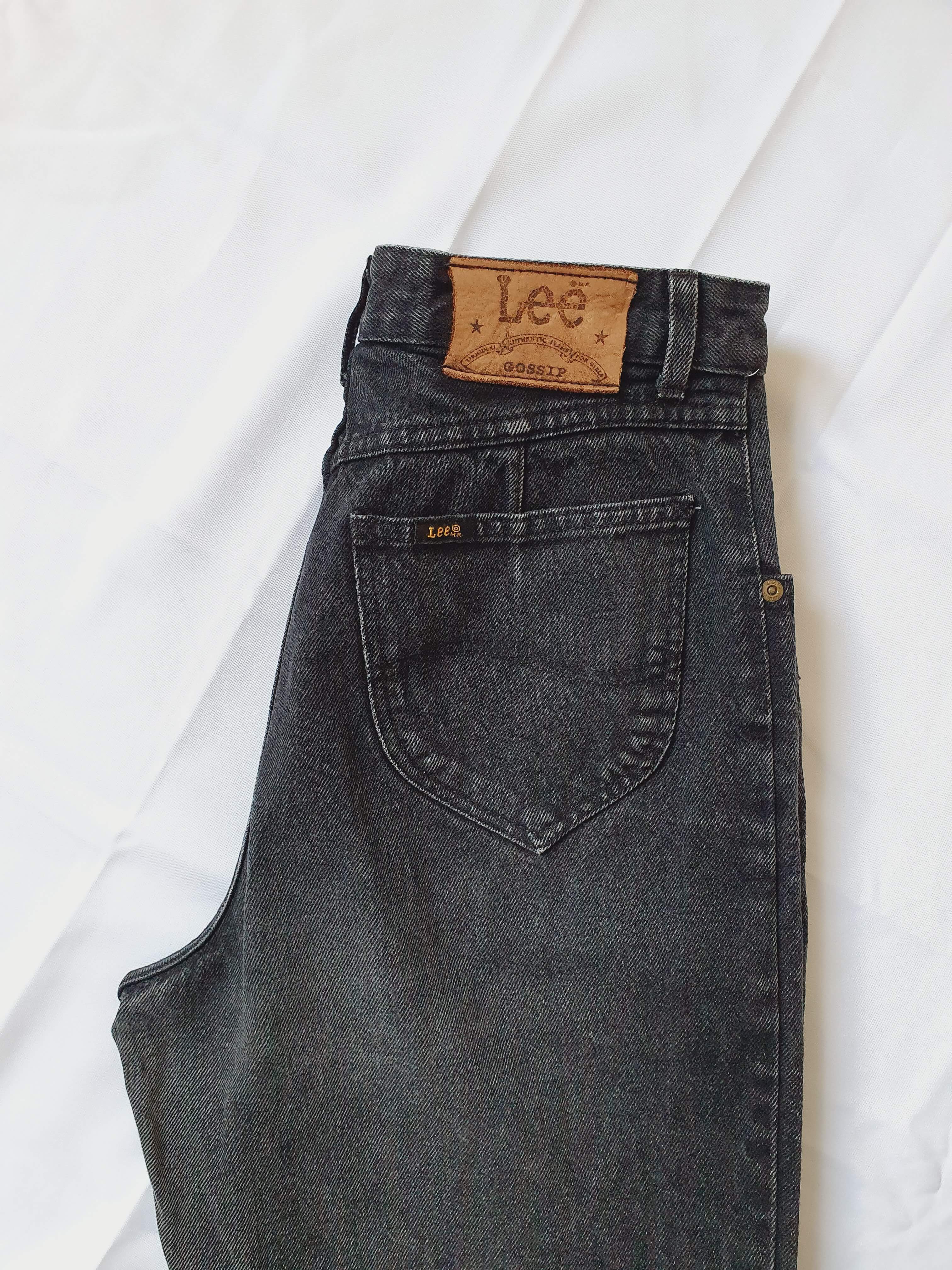 Vintage High Waisted Faded Wash Black Lee Jeans - 30W 28L - Image 2
