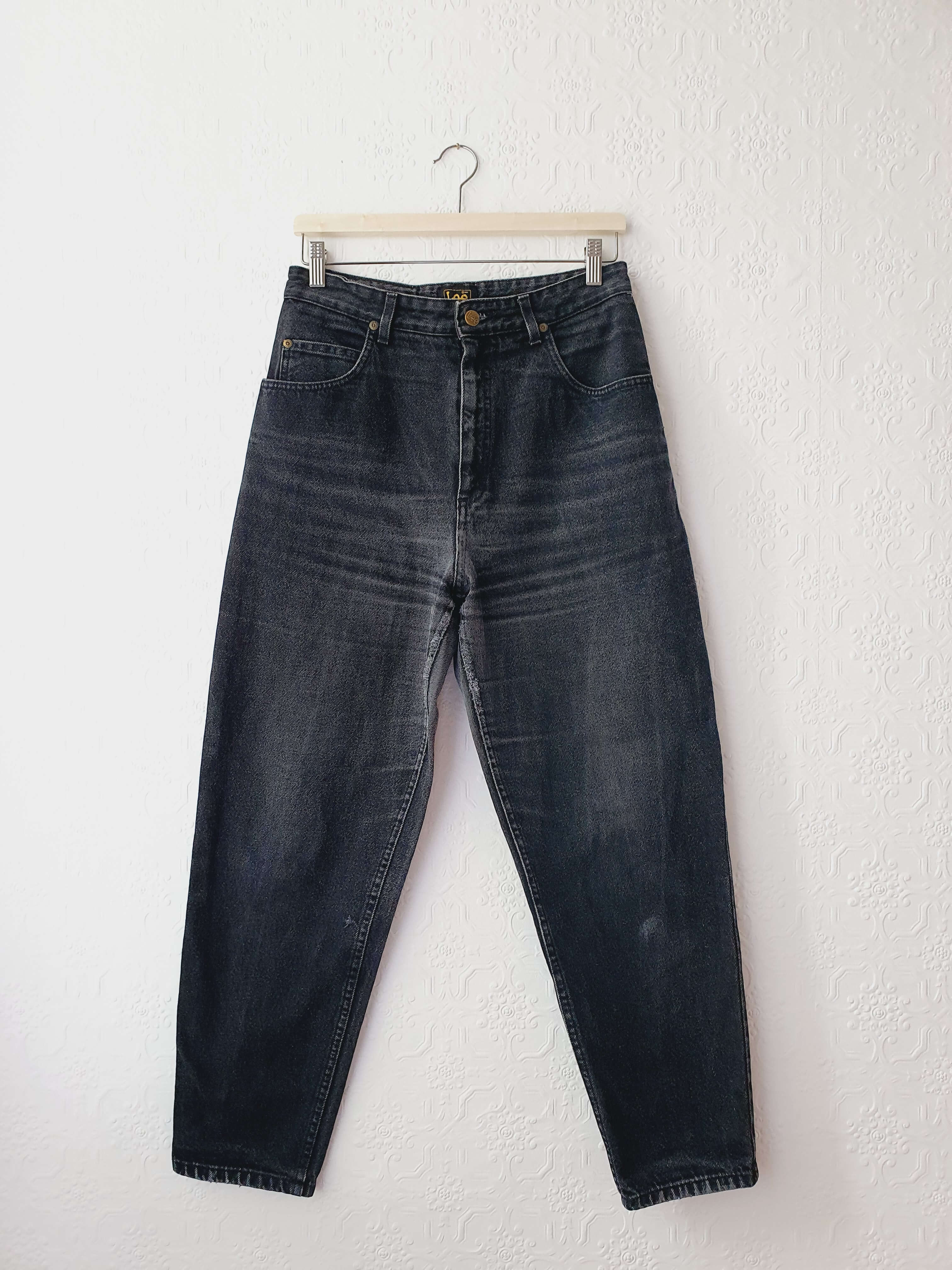 Vintage High Waisted Faded Wash Black Lee Jeans - 30W 28L - Image 3