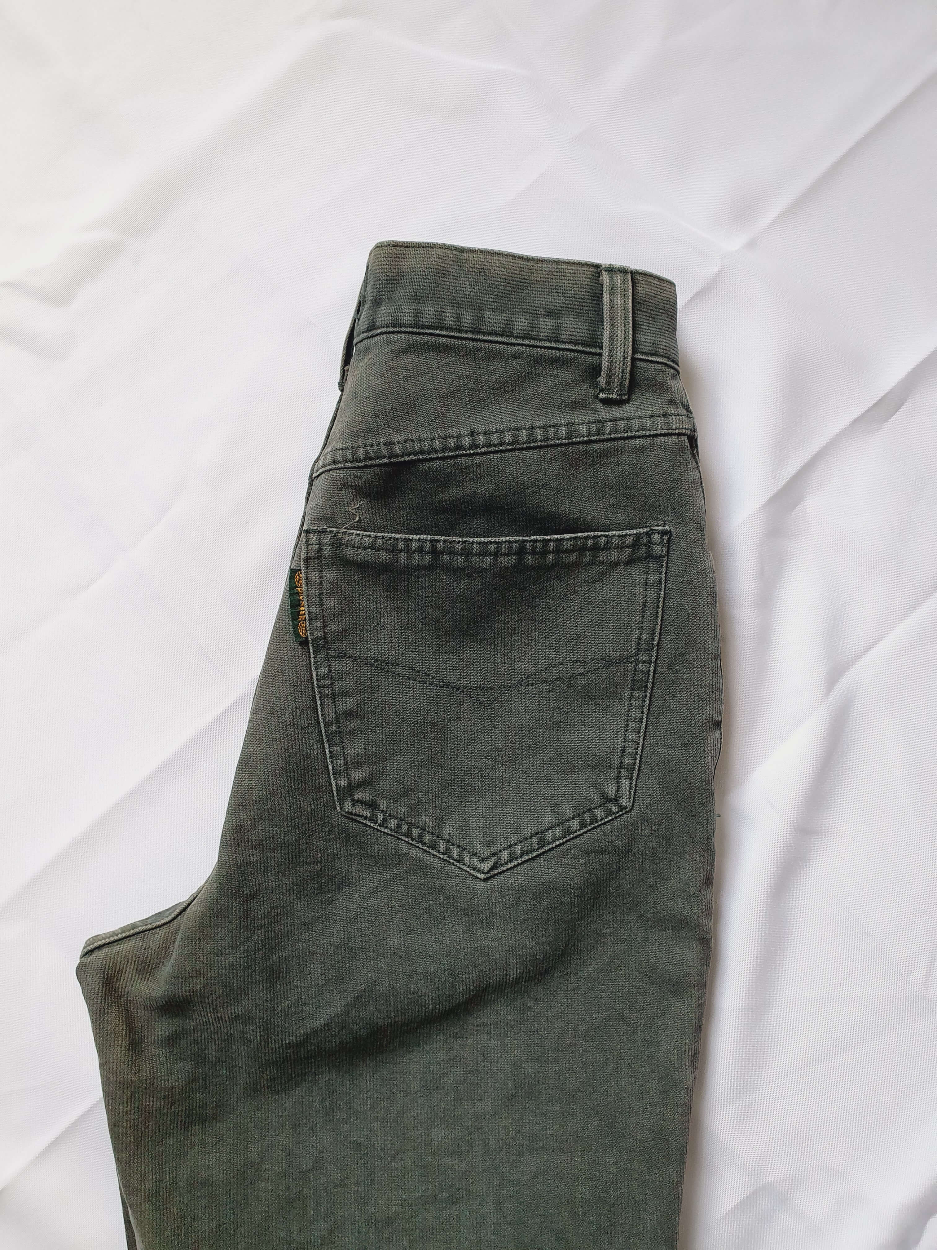Vintage High Waisted Moss Green Jeans - 26W 29L - Image 2