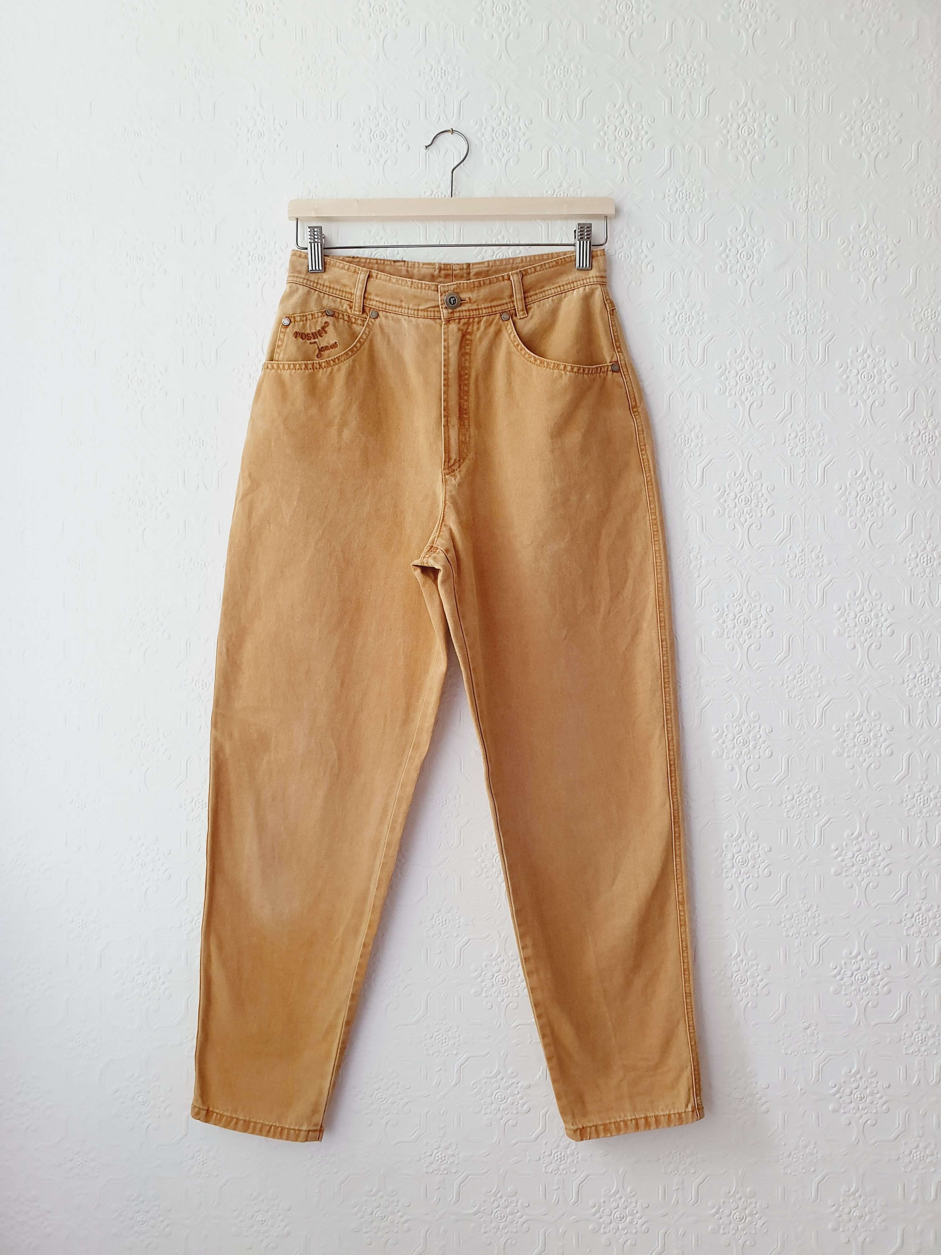 Vintage High Waisted Tan Jeans - 28W 27L - Image 3