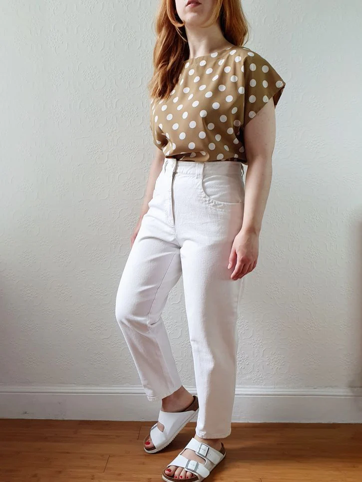 Vintage High Waisted White Jeans - 27W 24.5L - Image 11