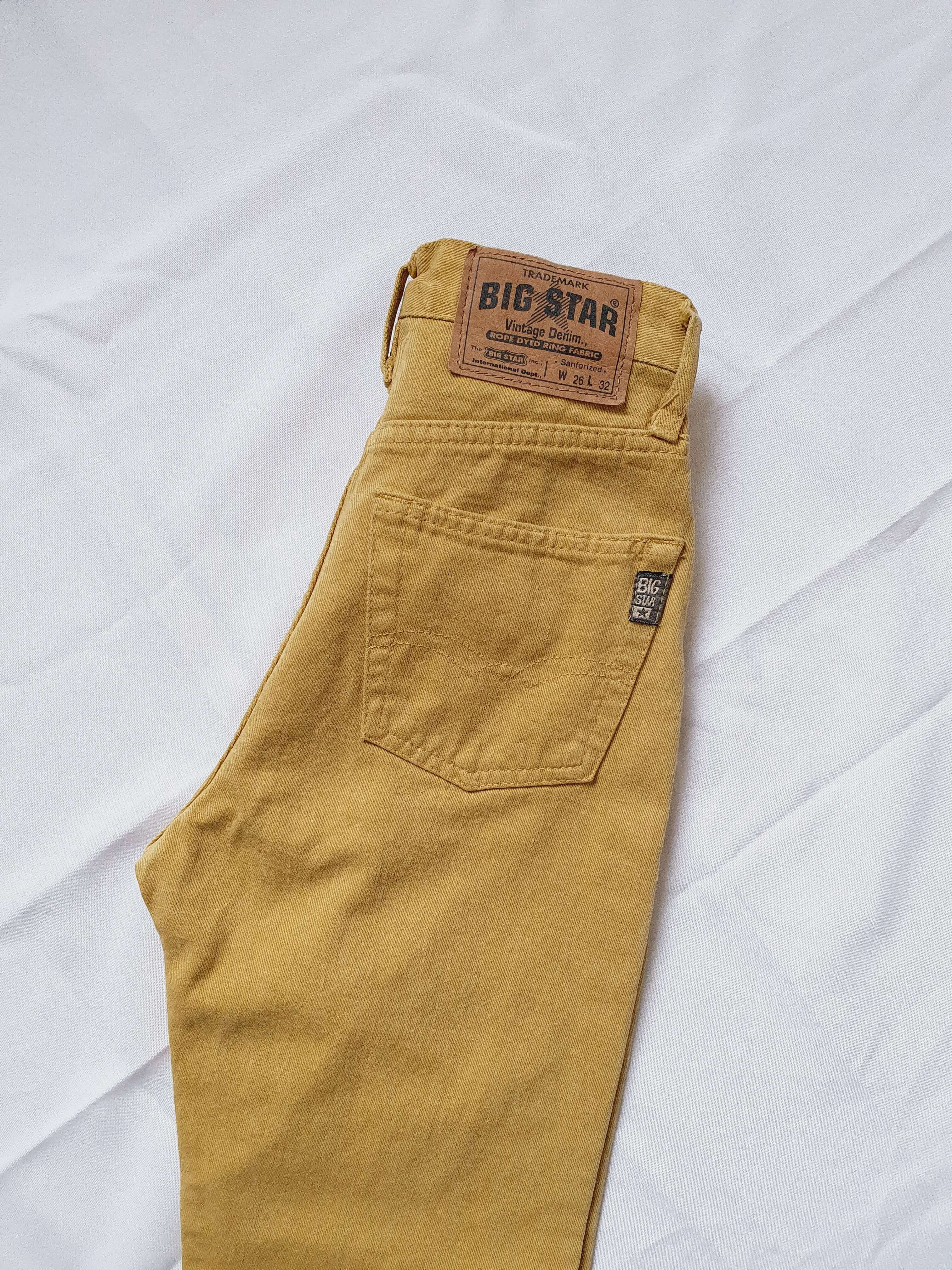 Vintage High Waisted Yellow Ochre Jeans - 24W 31L - Image 2