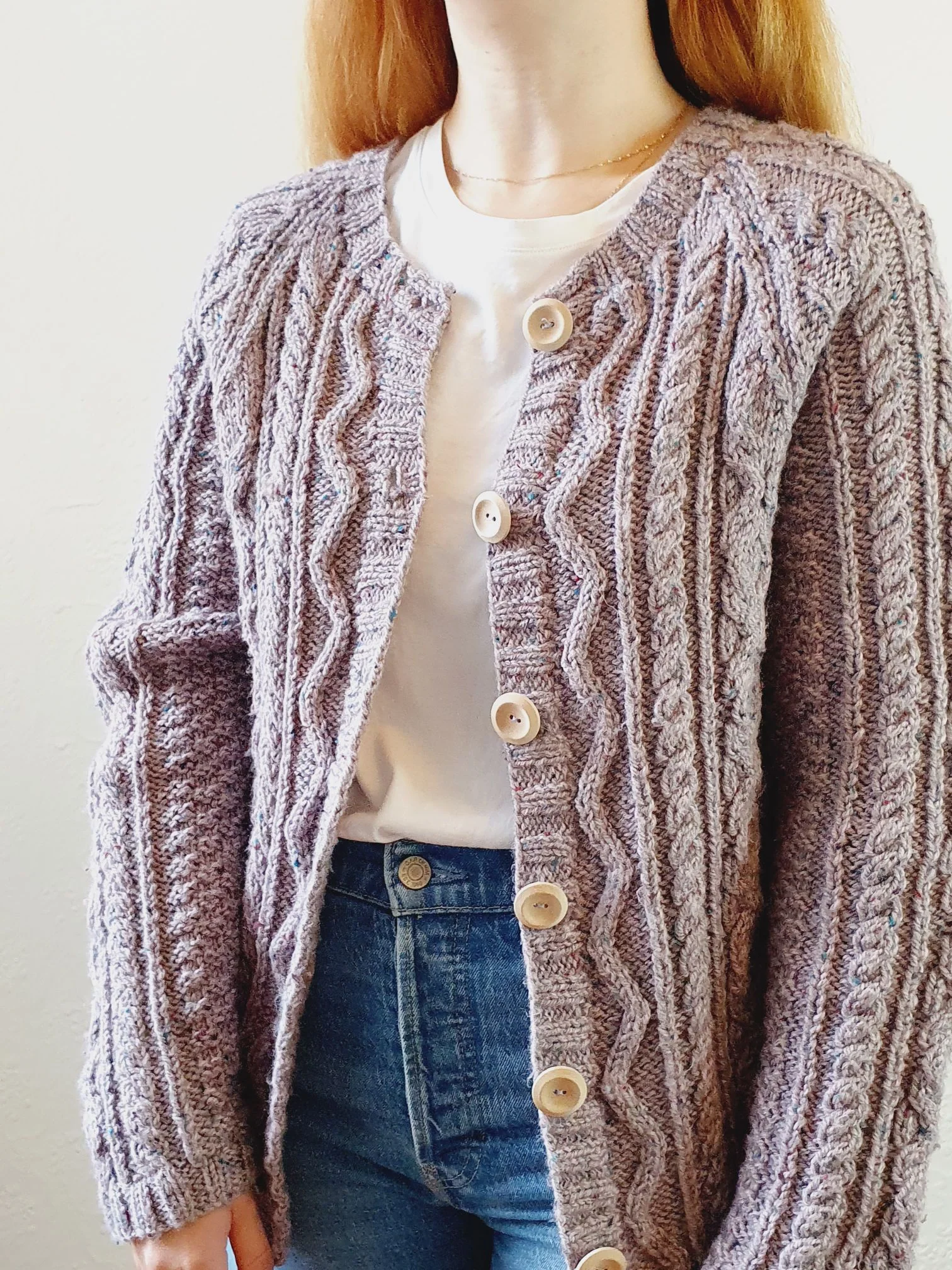 Vintage Lavender Arran Cardigan - M - Image 10