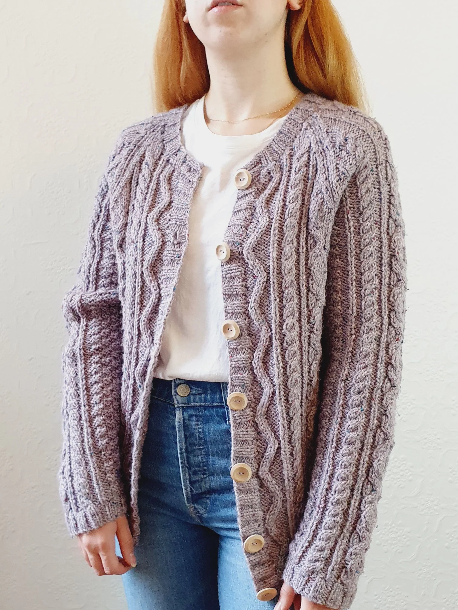 Vintage Lavender Arran Cardigan - M - Image 11