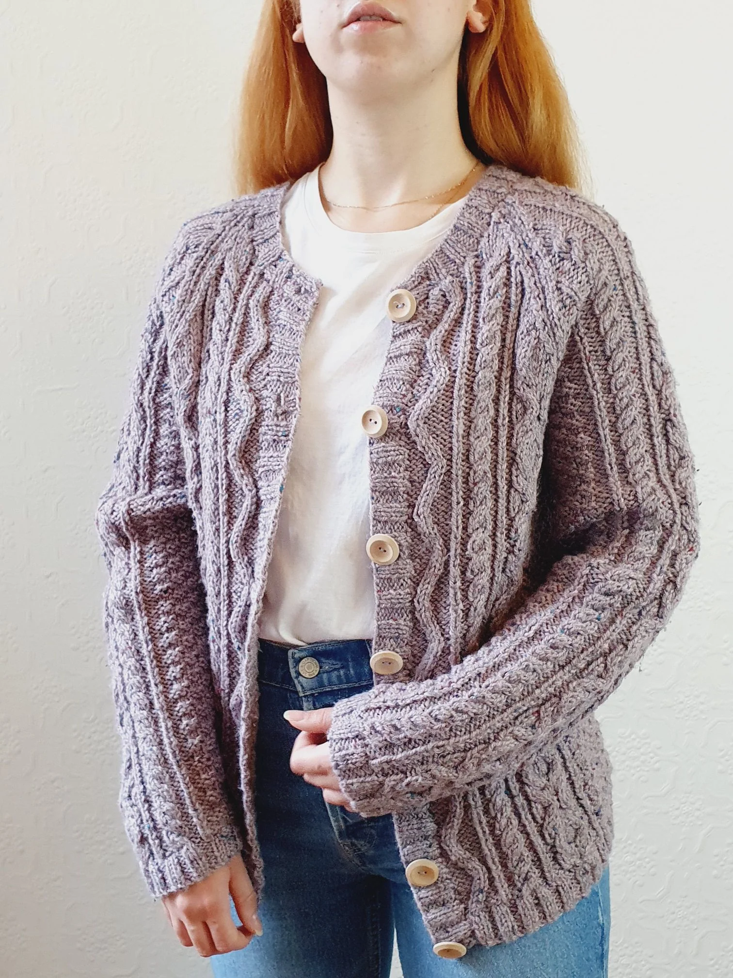 Vintage Lavender Arran Cardigan - M - Image 12