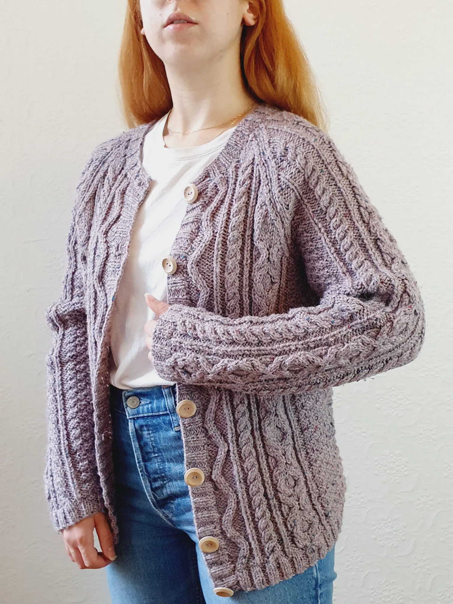 Vintage Lavender Arran Cardigan - M - Image 13